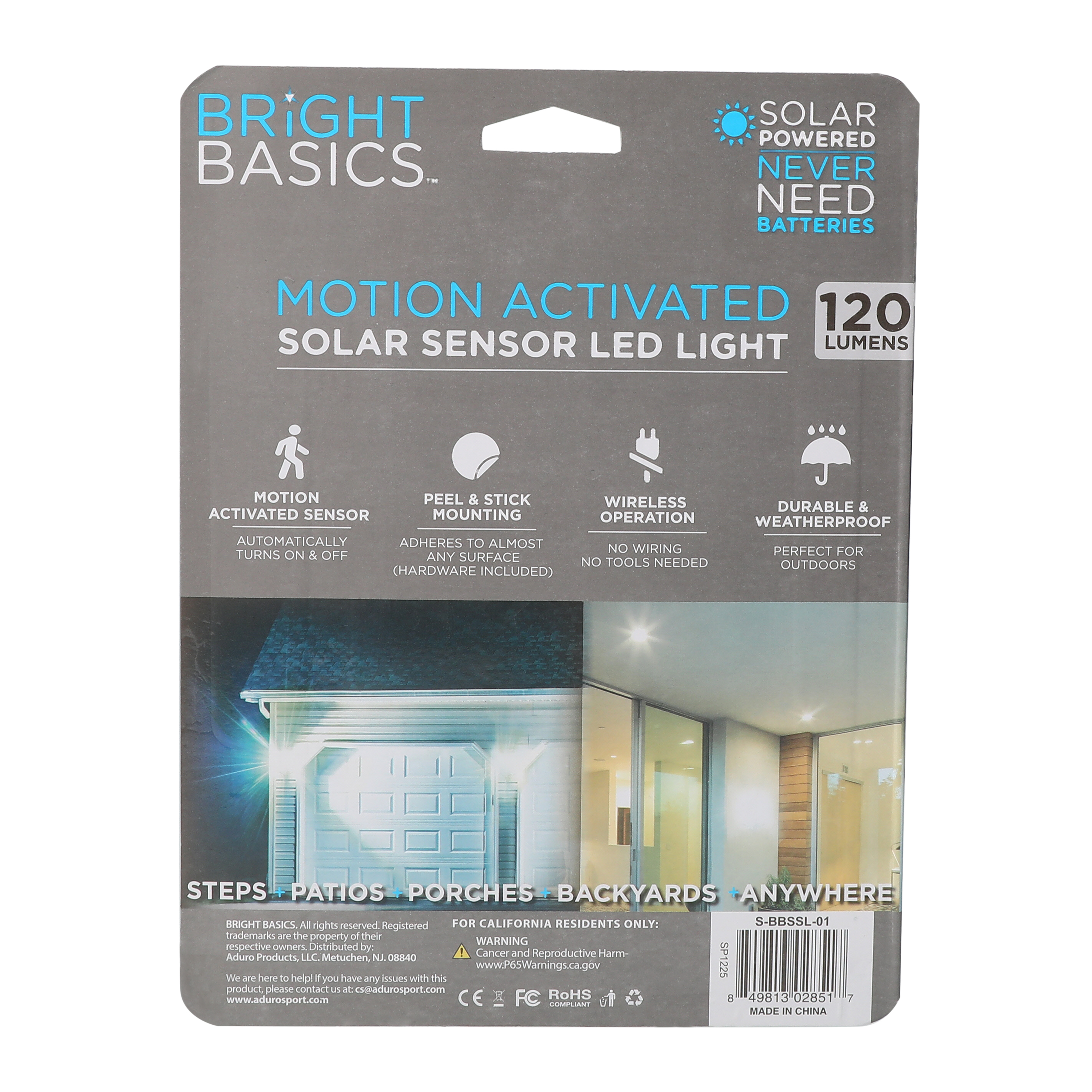 Solar Powered Motion Sensor Light
