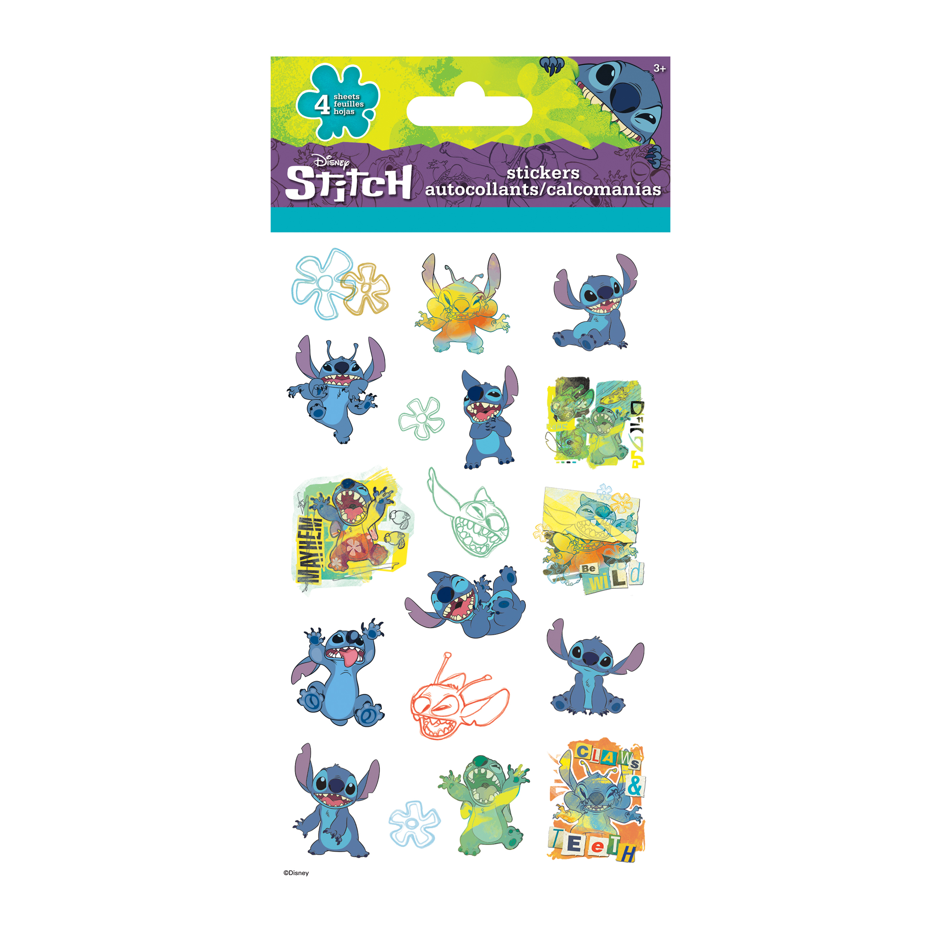 Disney Stitch Stickers 4 Sheets