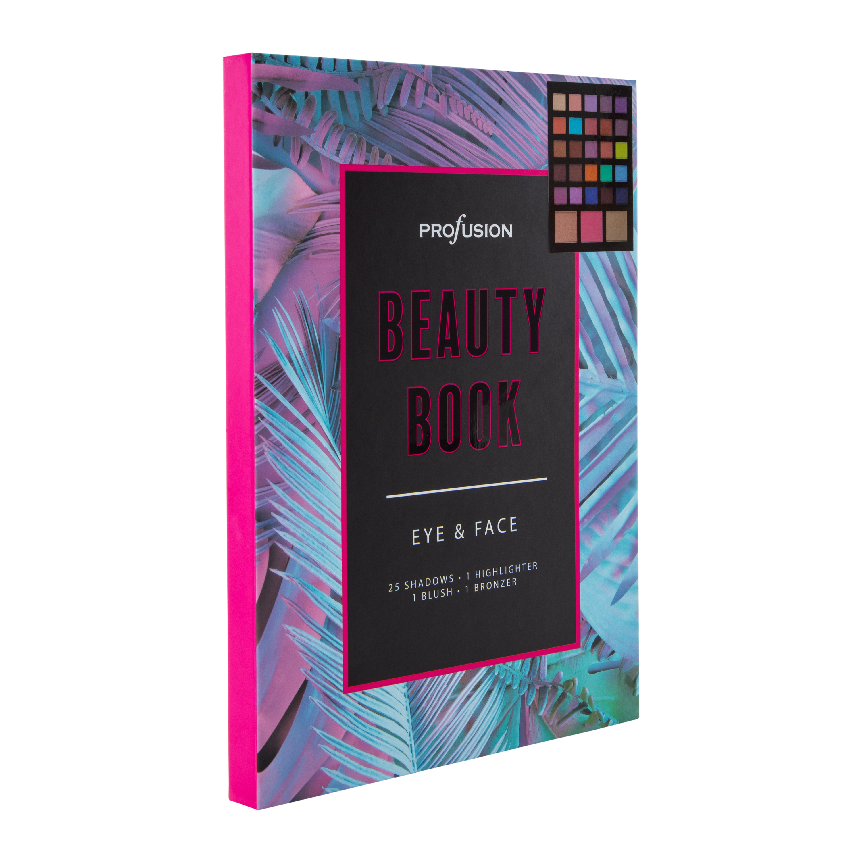 Profusion Eye & Face Beauty Book 28-Piece Makeup Palette - Neon Palms