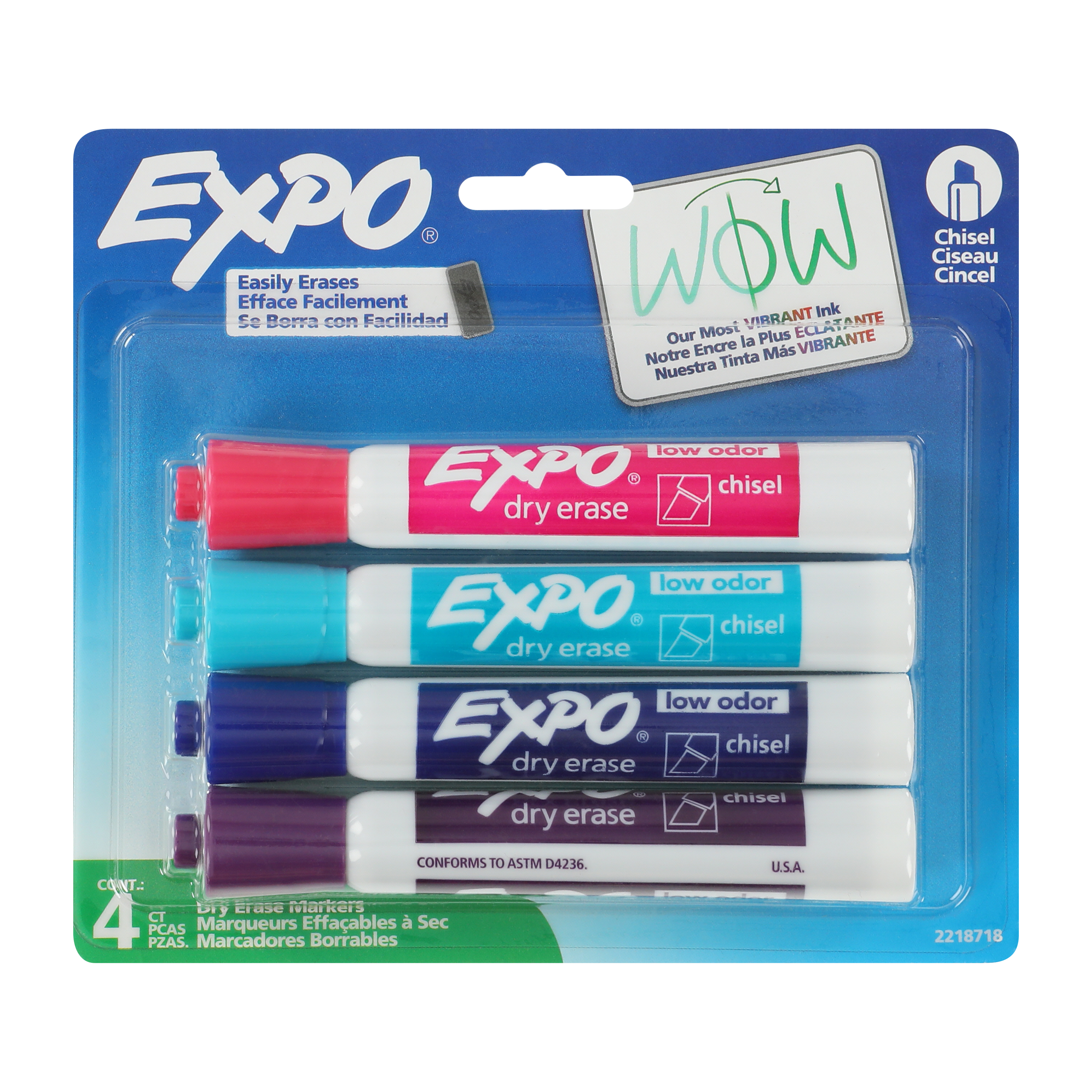 Expo® Vibrant Dry Erase Markers 4-Pack