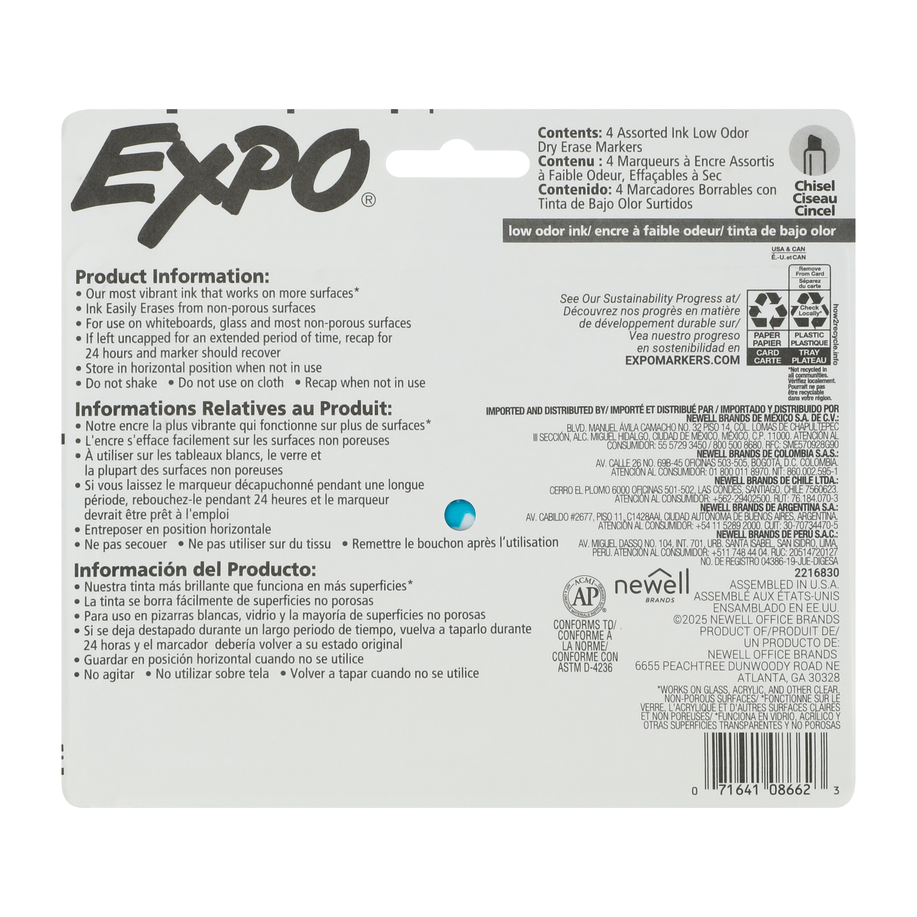 Expo® Vibrant Dry Erase Markers 4-Pack
