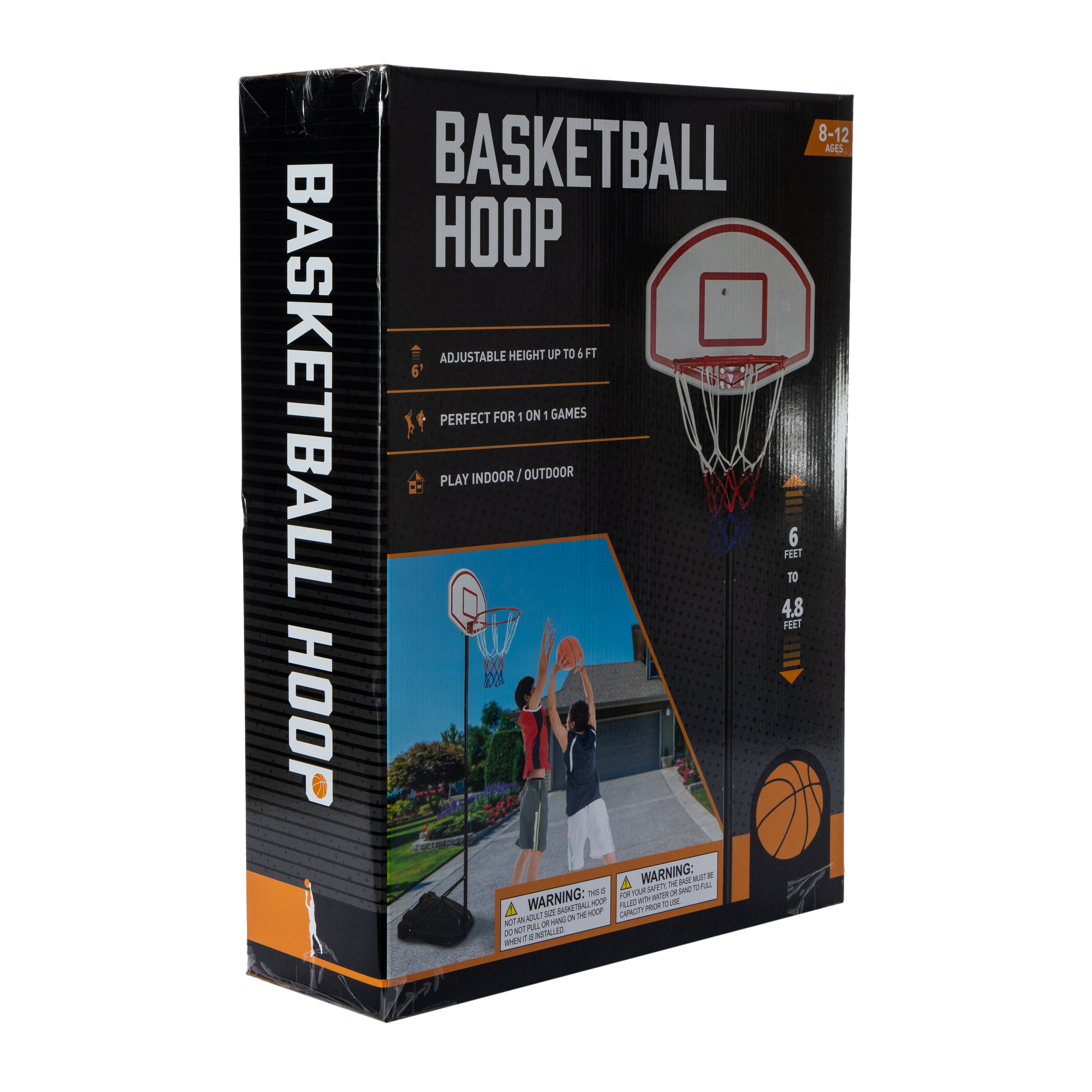 Adjustable 6-Foot Basketball Hoop