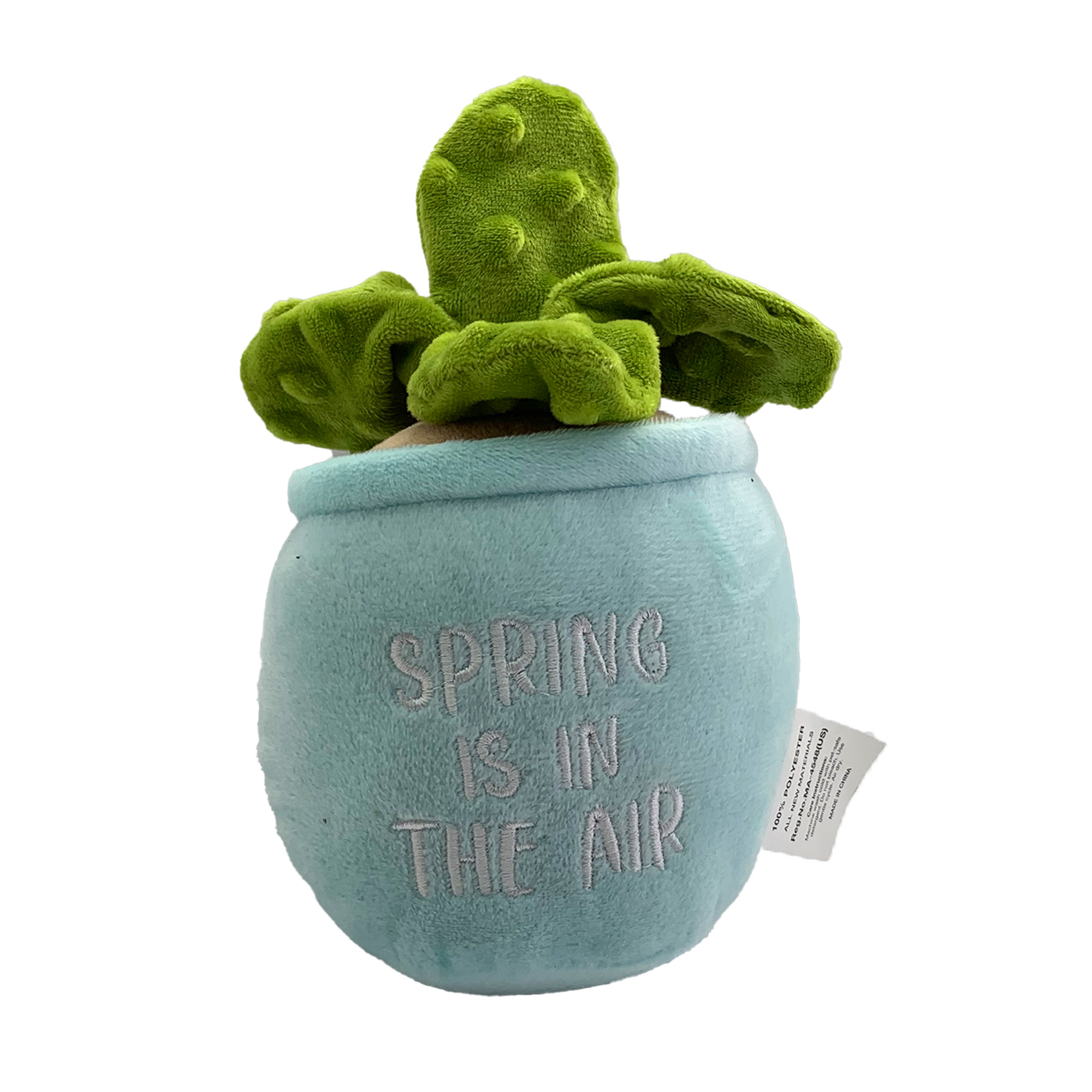 Pup Pots Plush Dog Toy With Squeaker - 'Bloom, Baby, Bloom'