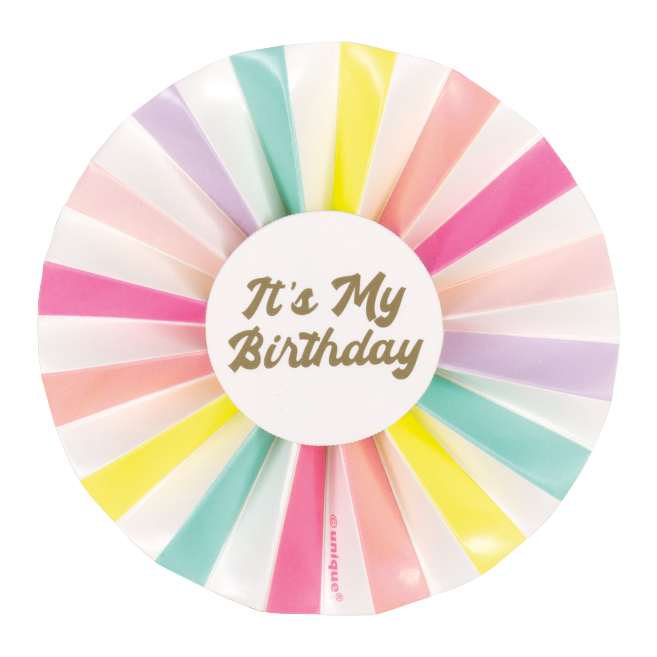 Pastel Rainbow Birthday Button