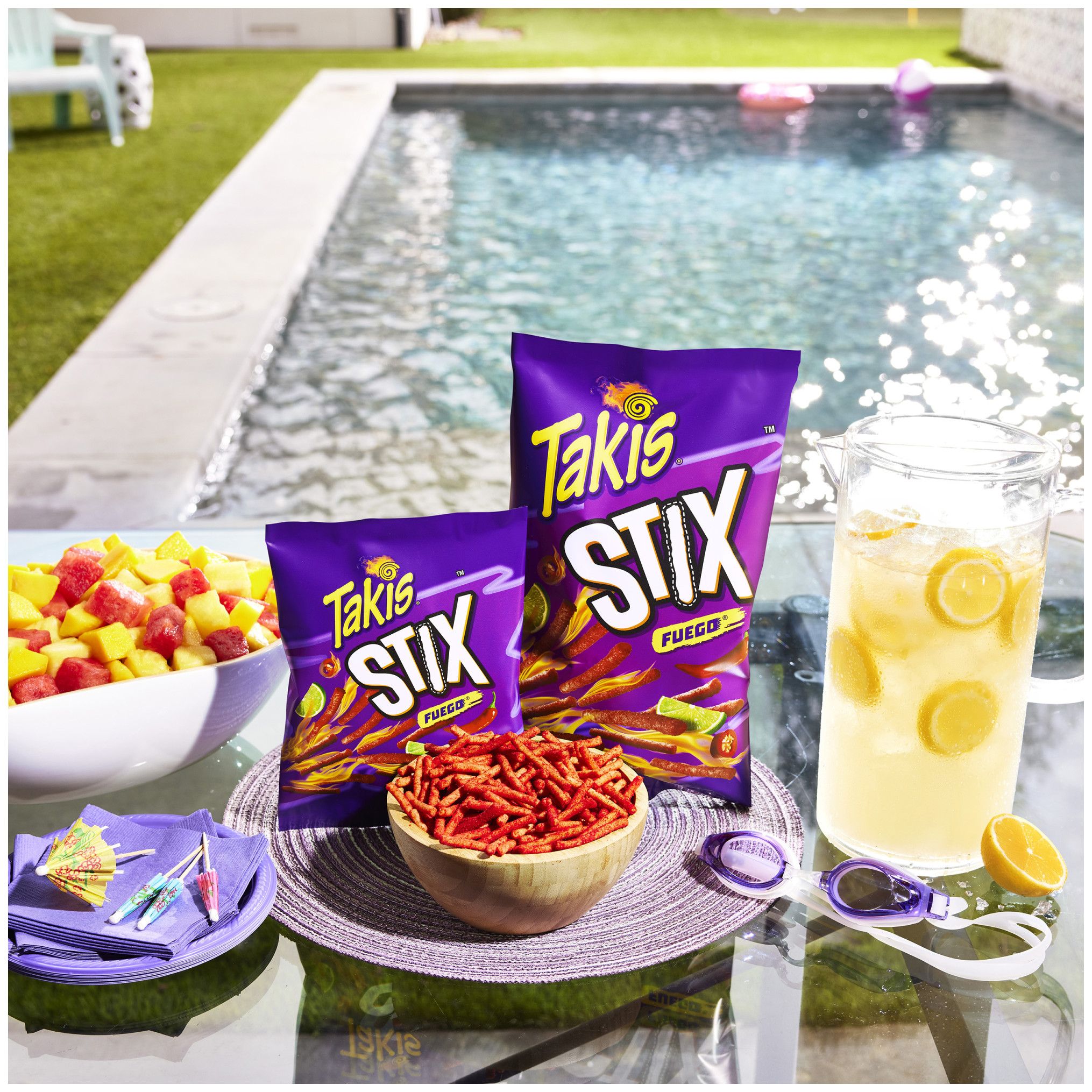 Takis Stix Fuego Corn Sticks, Hot Chili Pepper And Lime Artificially Flavored, 9.9oz Bag