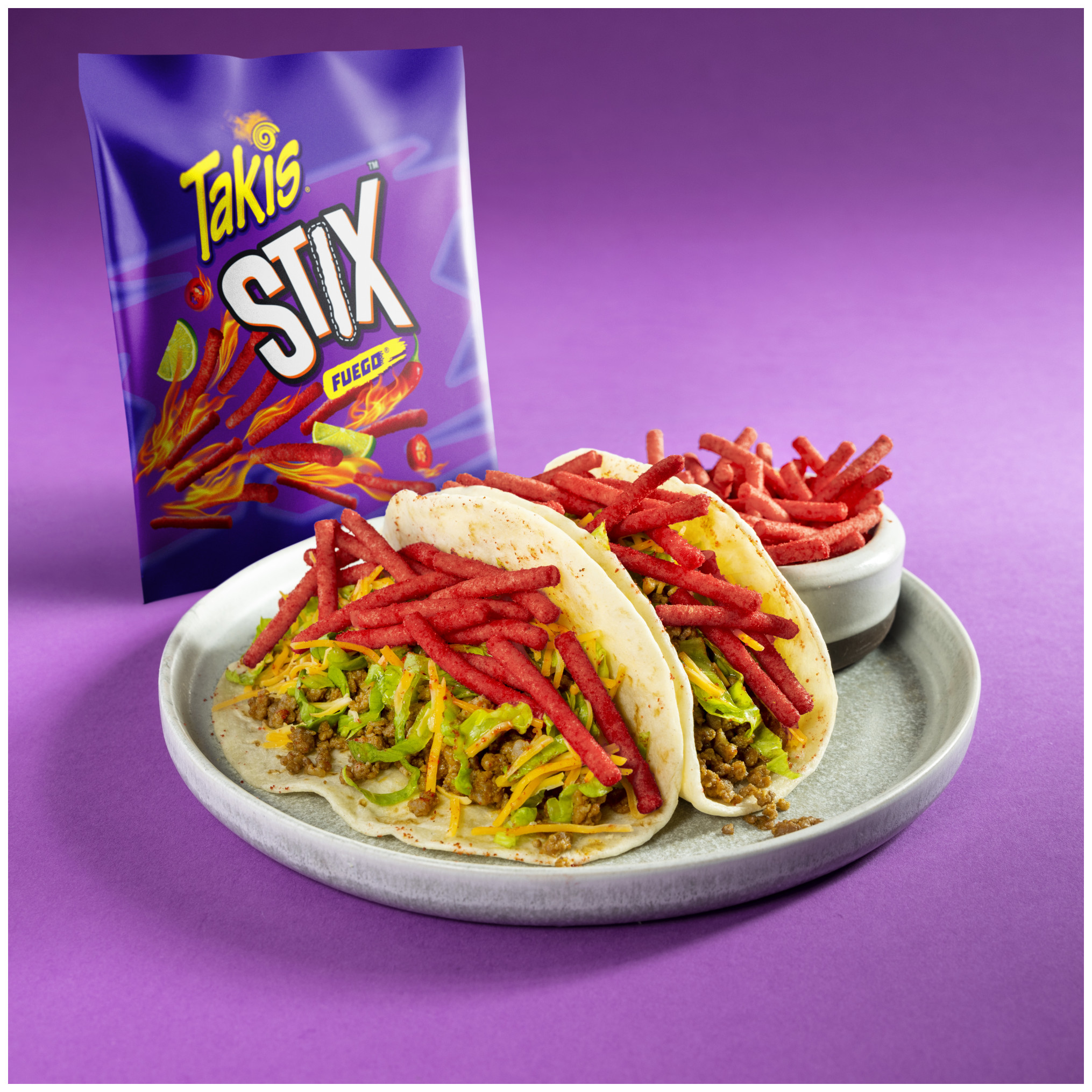 Takis Stix Fuego Corn Sticks, Hot Chili Pepper And Lime Artificially Flavored, 9.9oz Bag