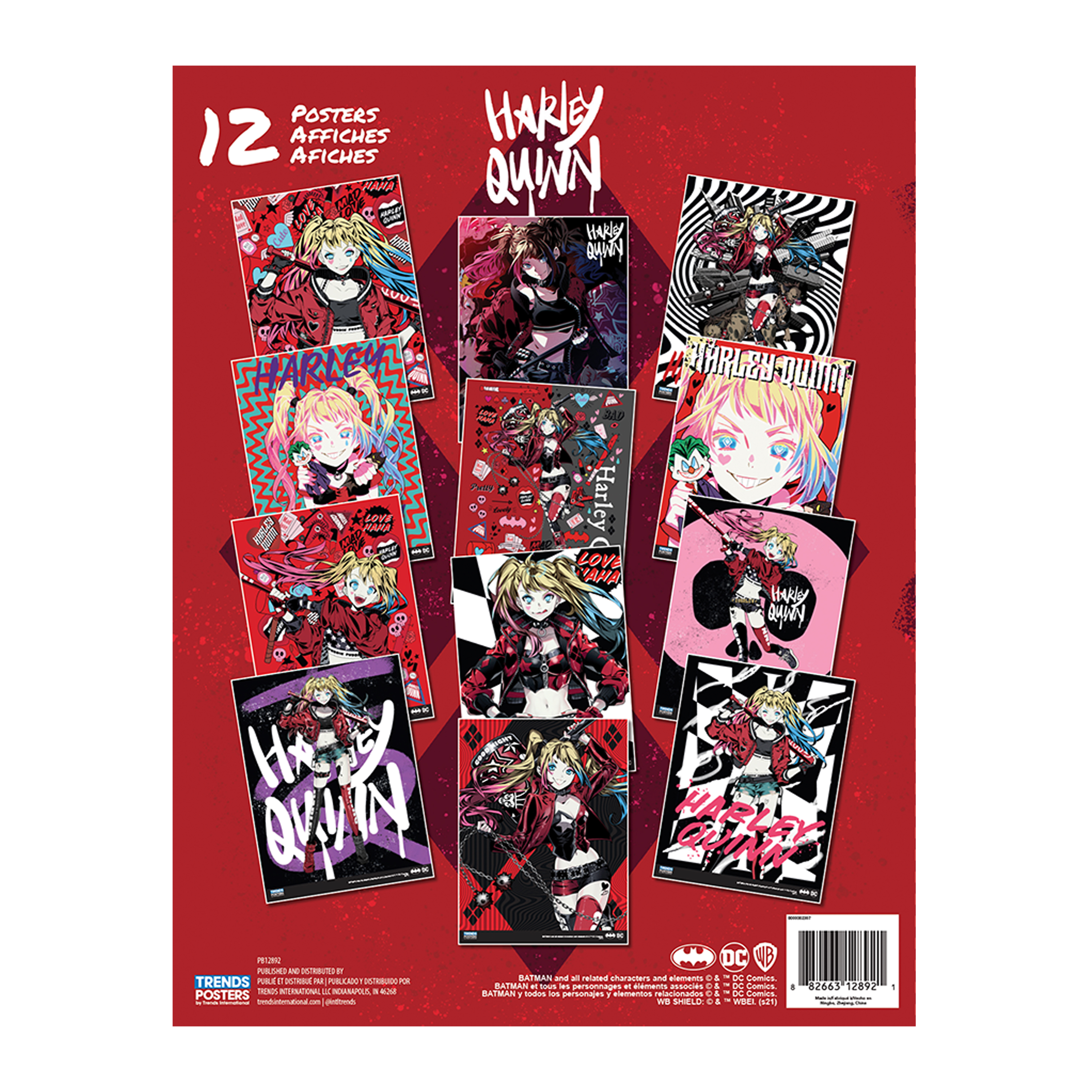 DC Comics™ Harley Quinn™ Poster Book 12-Count