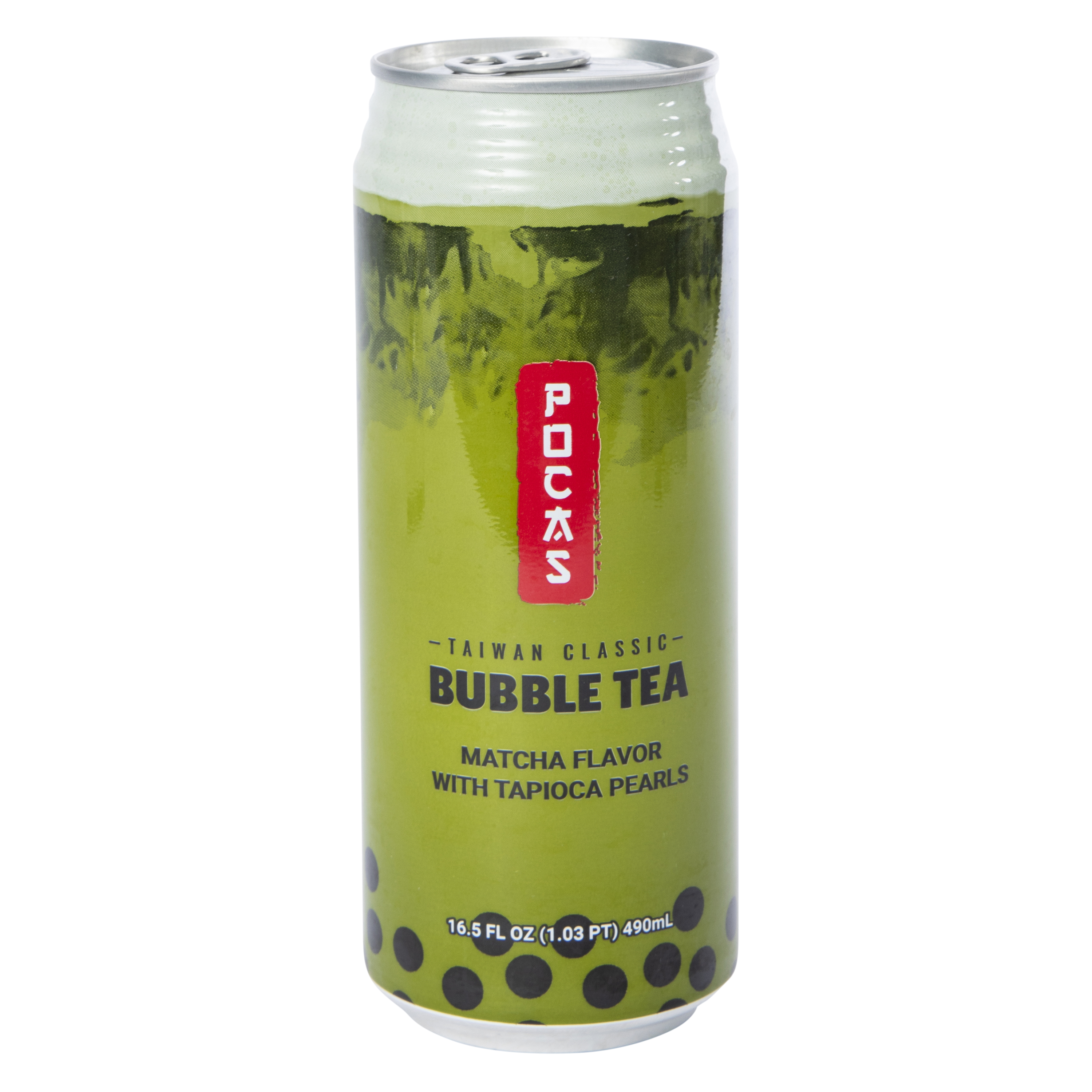 Pocas Matcha Flavor Bubble Tea 16.5 Fl.oz