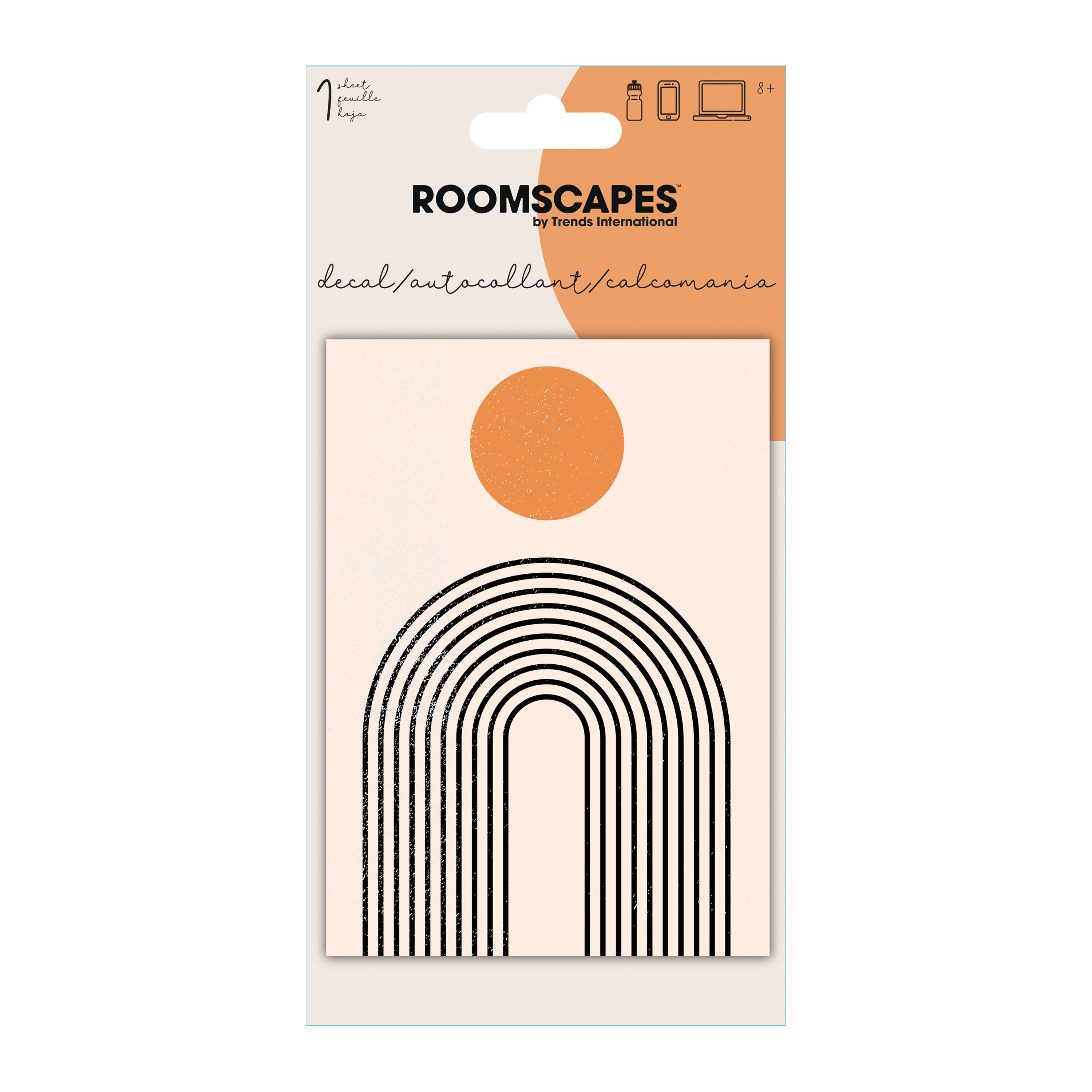 Abstract Sticker Decal 4in x 8in