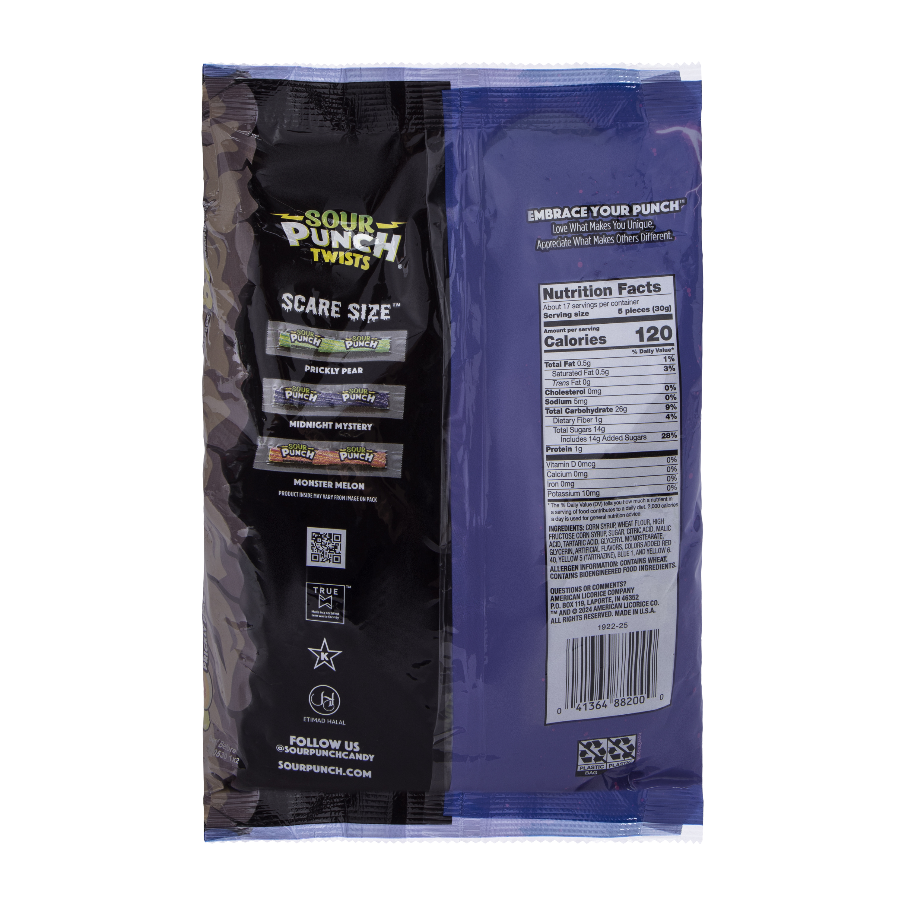 Sour Punch Twists Halloween Candy 18oz