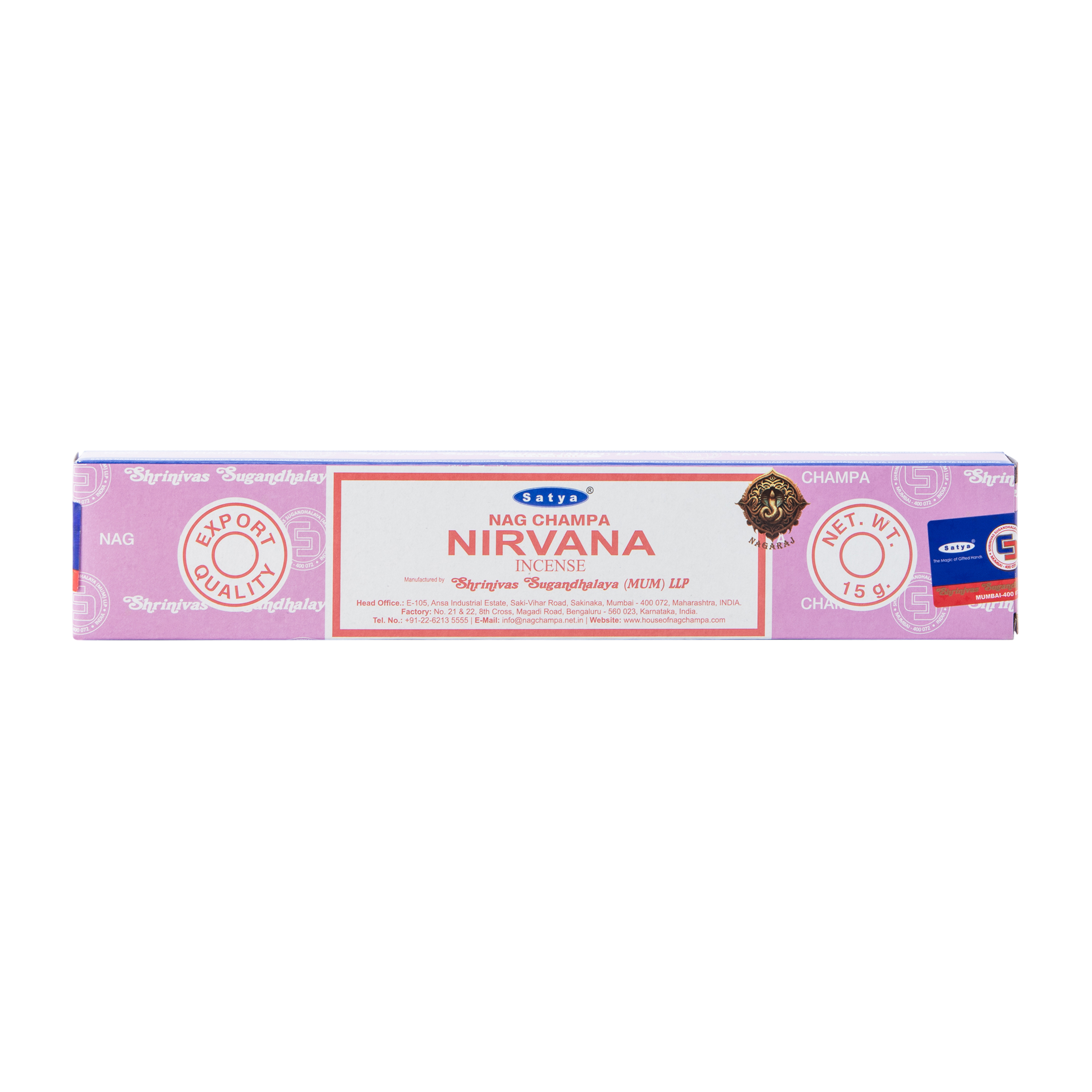 satya® nag champa nirvana incense sticks
