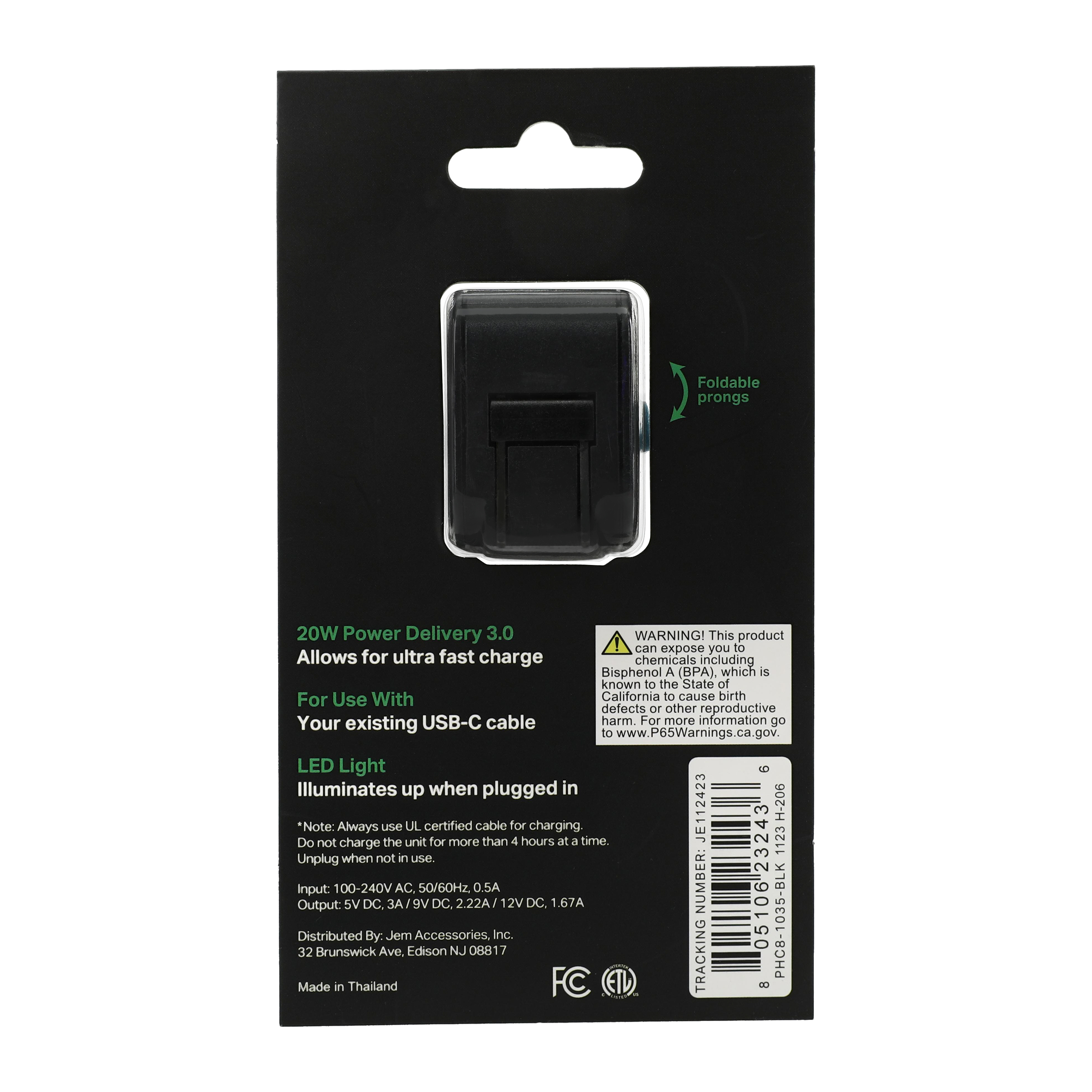 20W USB-C Ultra Fast Wall Charger