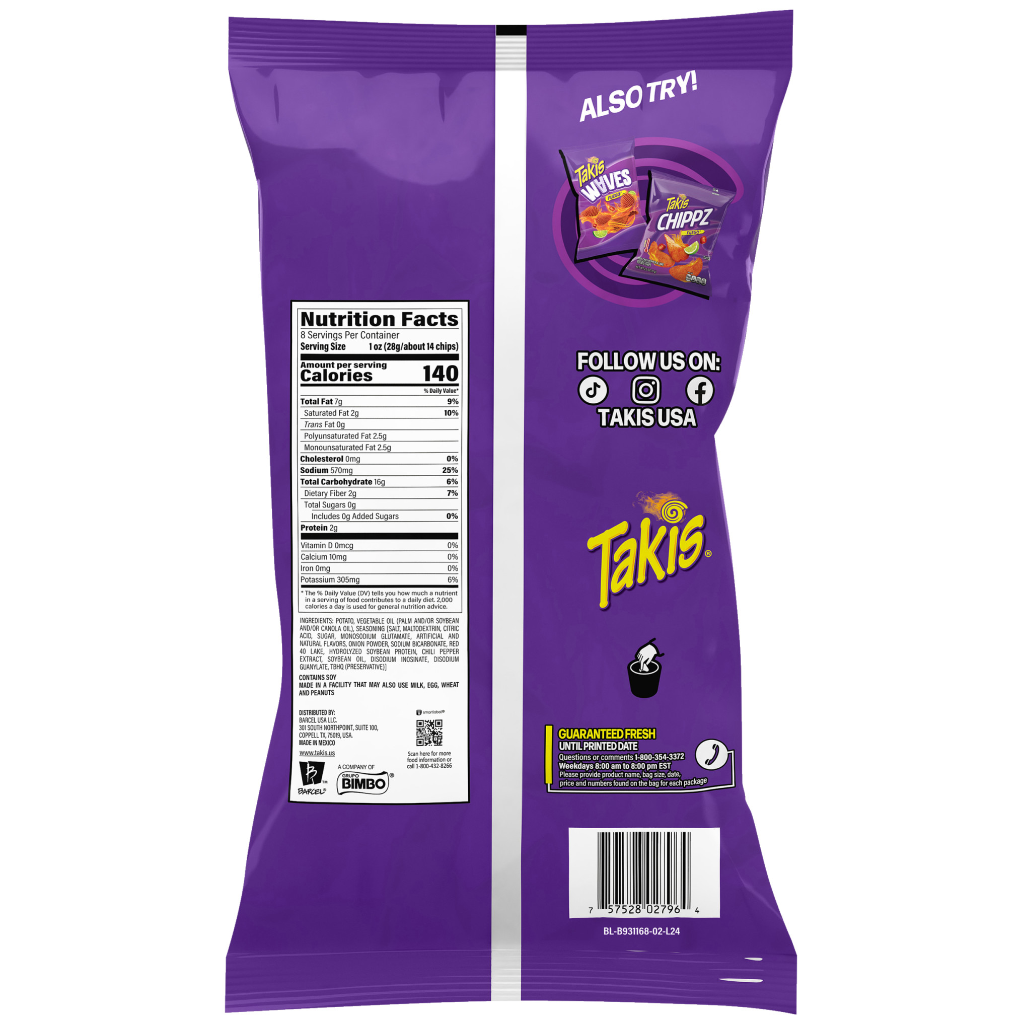 Takis Kettlez Fuego Potato Chips 8oz
