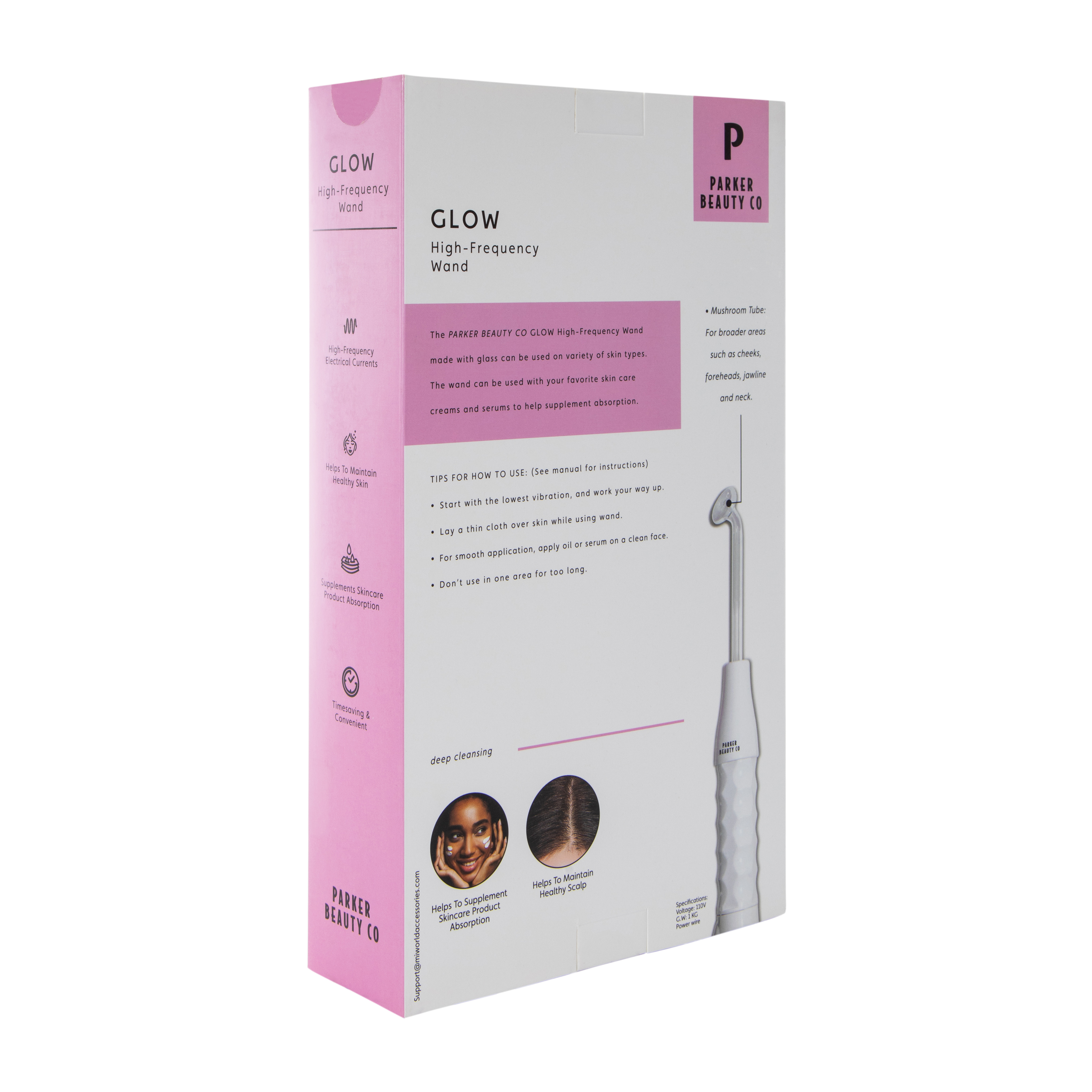 Glow High-Frequency Electrotherapy Wand