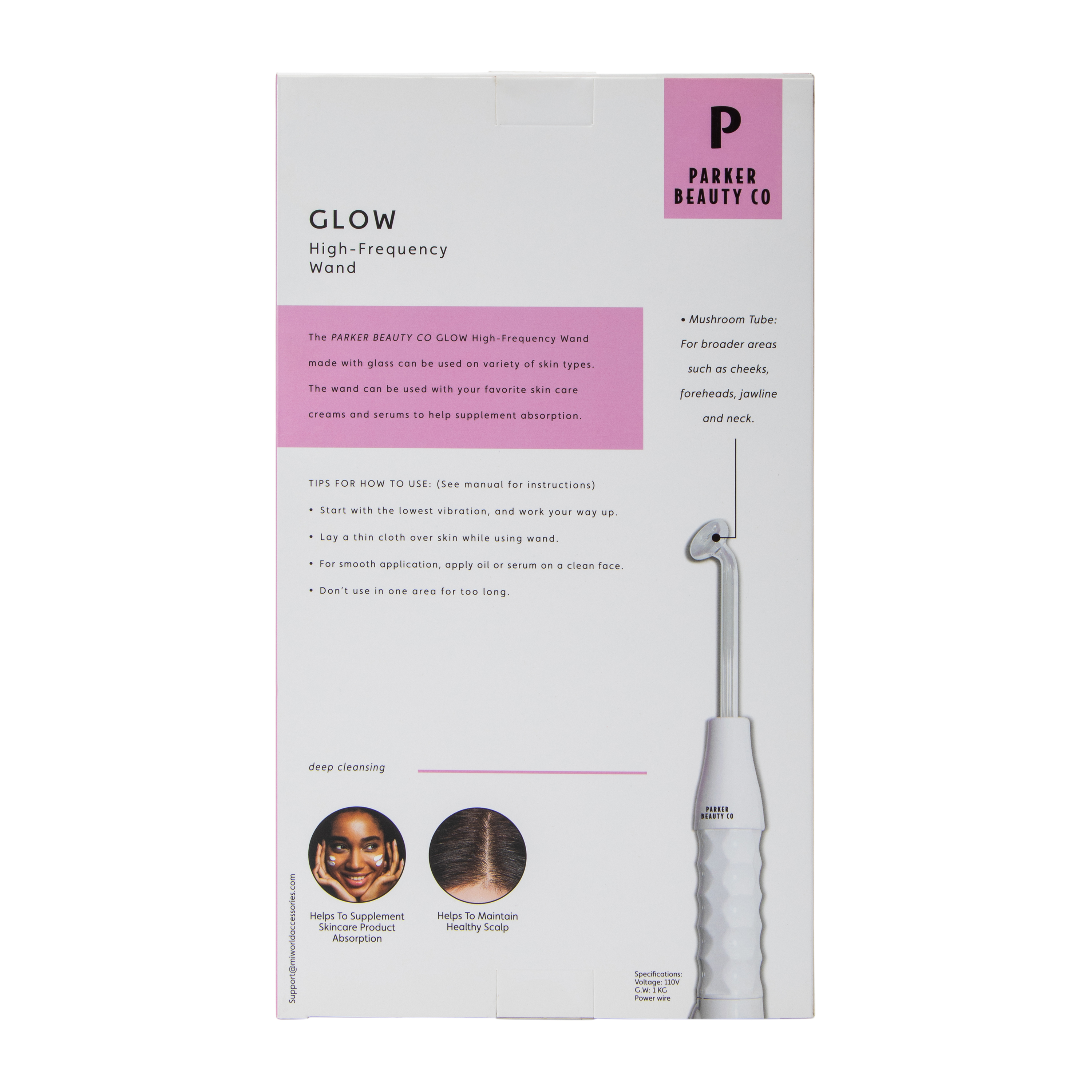 Glow High-Frequency Electrotherapy Wand