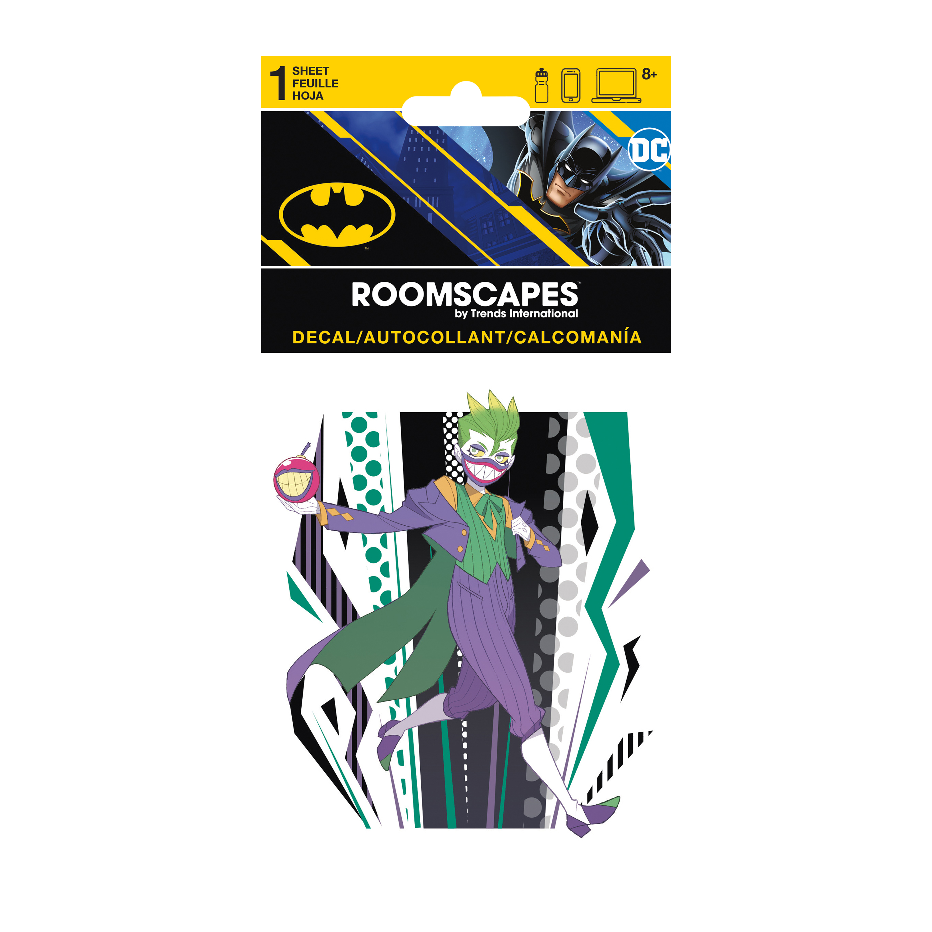 DC Comics™ The Joker™ Manga Sticker Decal 4in x 8in