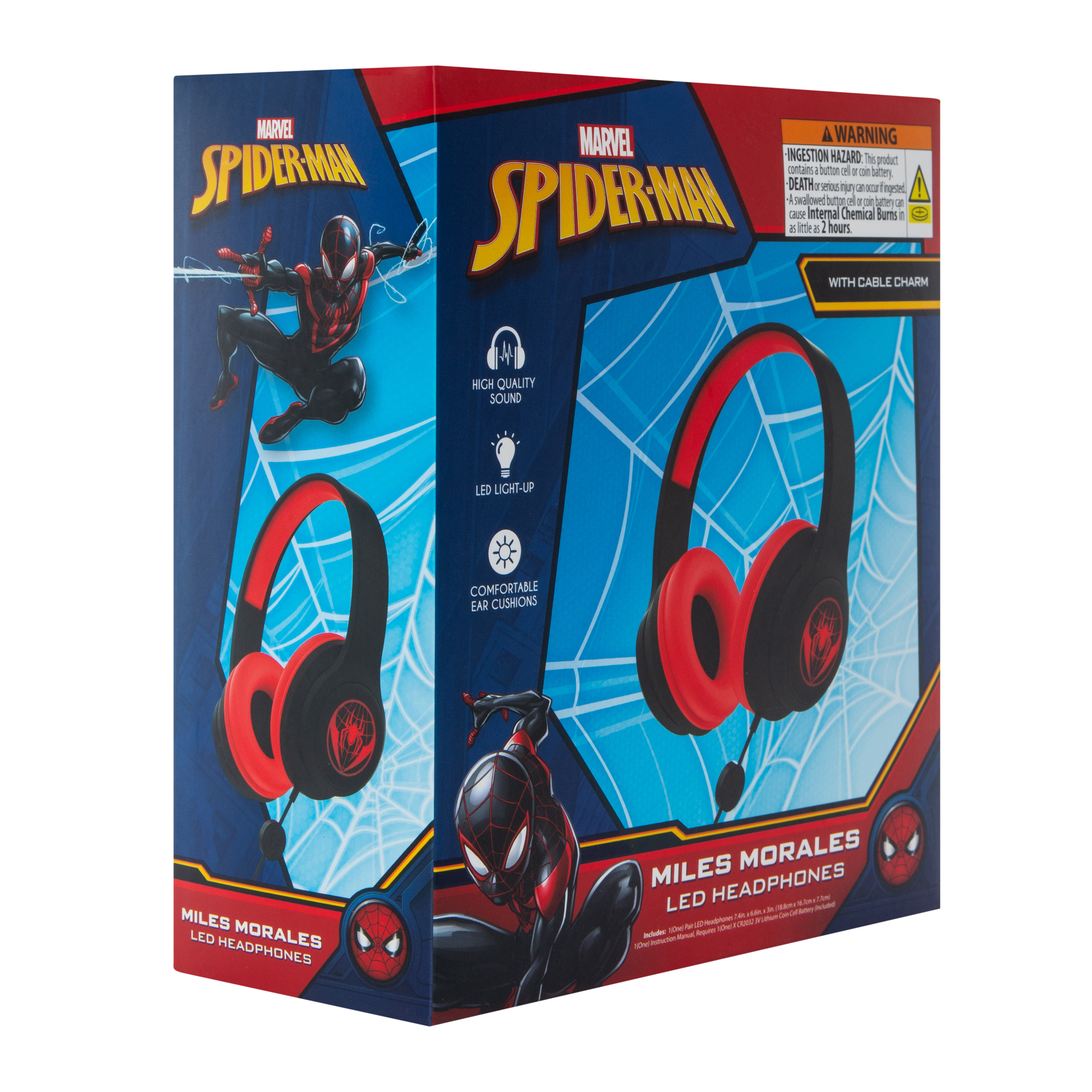 Marvel LED Wired Headphones - Spider-Man Miles Morales