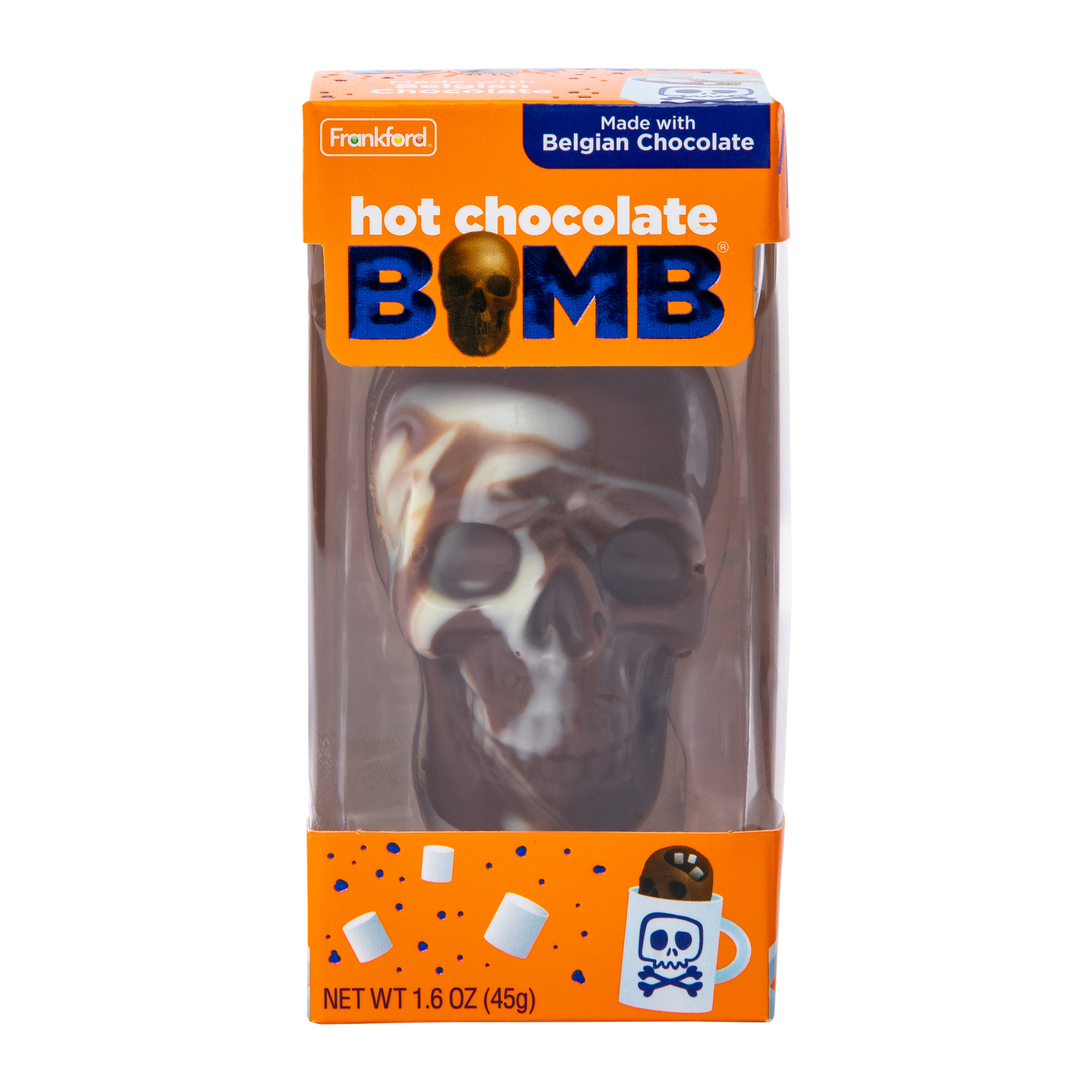Skull Shaped Belgian Hot Chocolate Bomb® 1.6oz