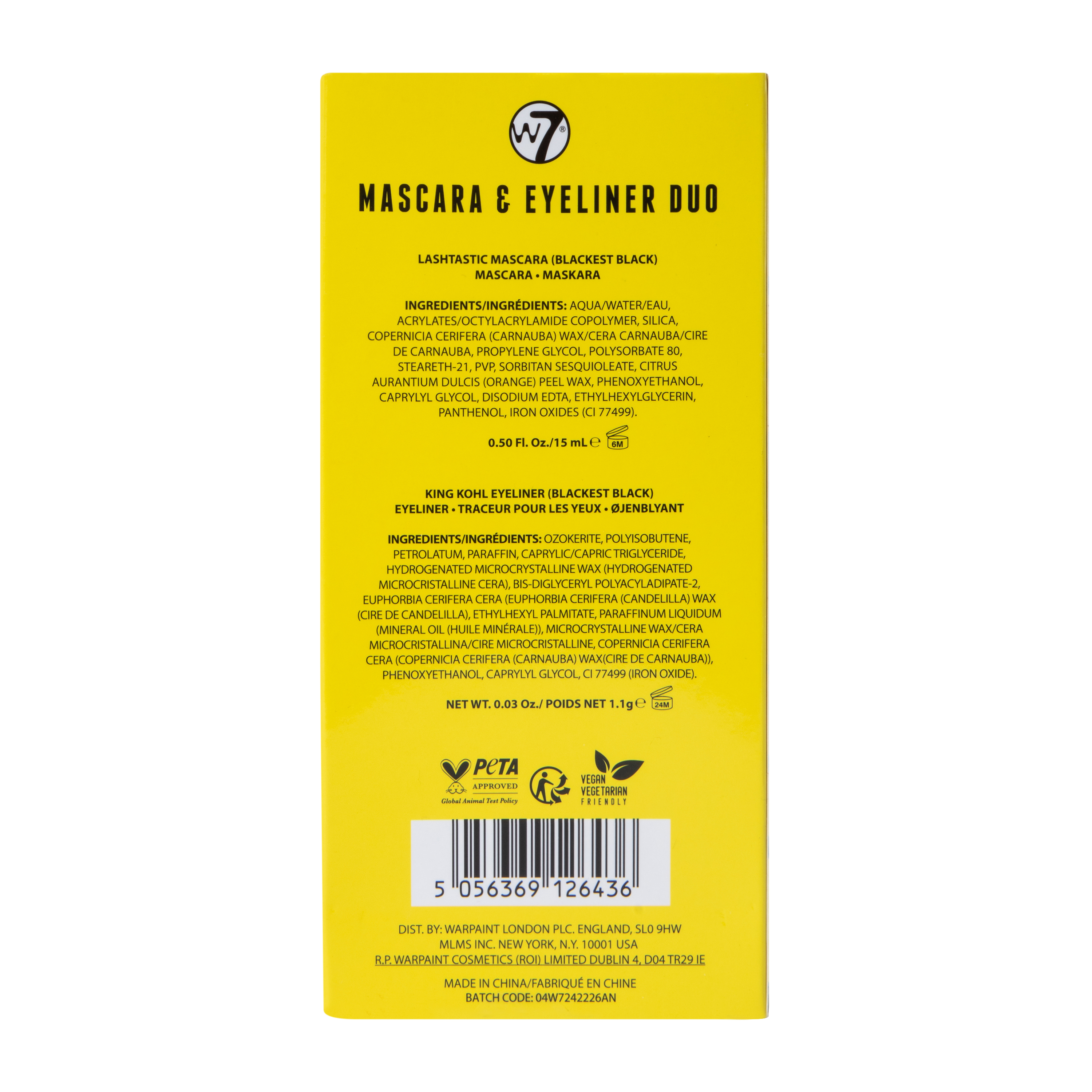 w7® massive lashes mascara & eyeliner duo