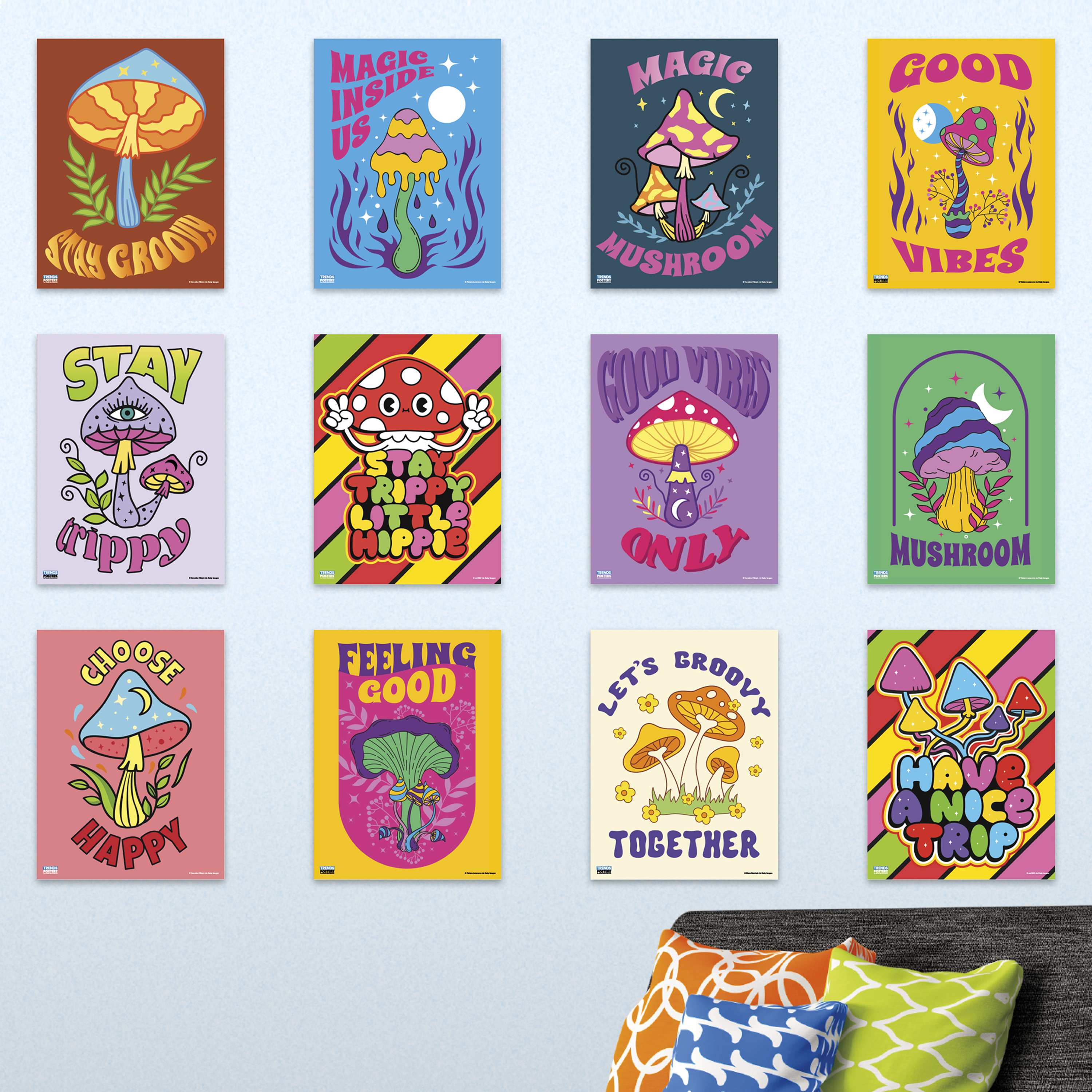 Mushrooms Poster Book 12-Count