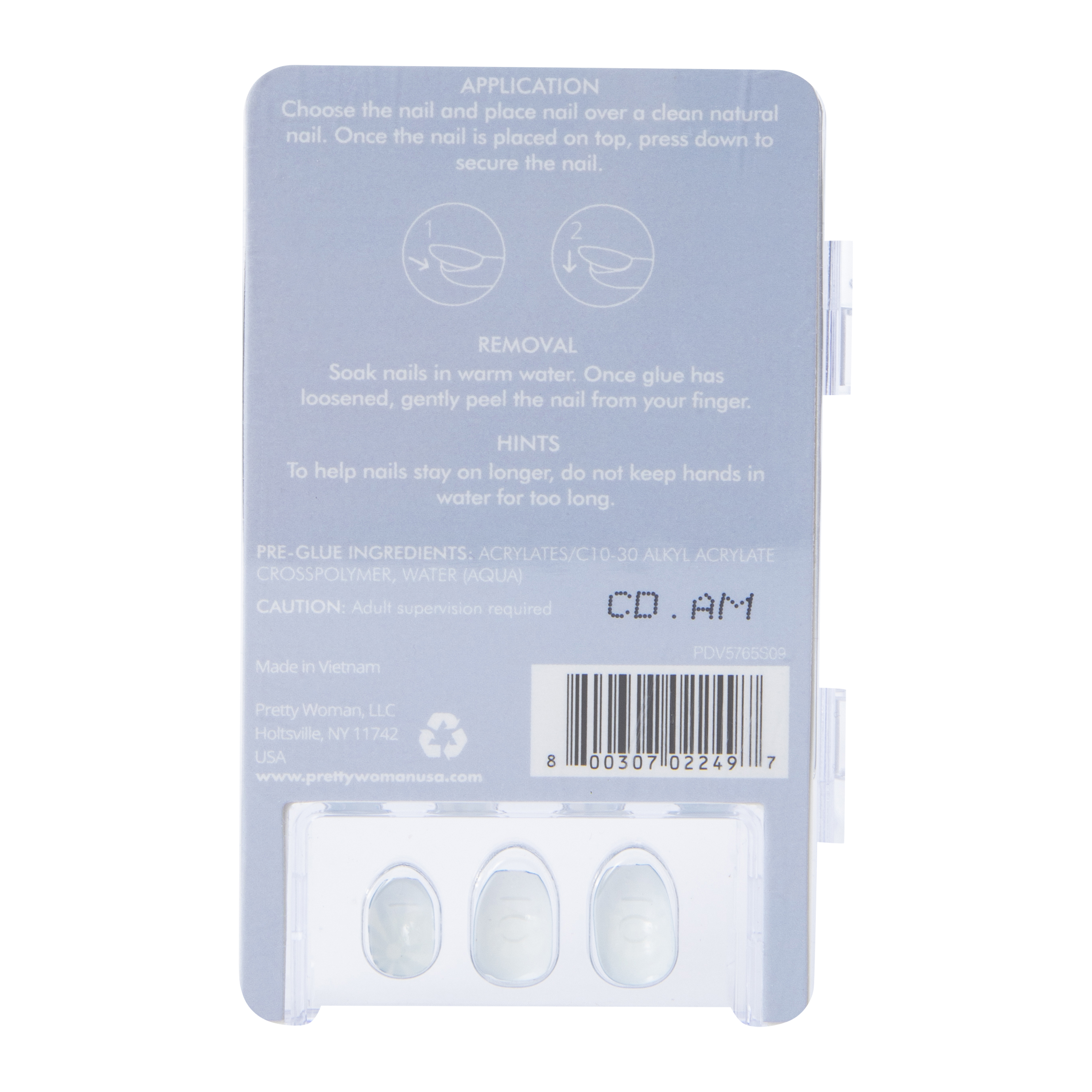 Pretty Woman Whirlwind Kids Press On Faux Nails 24-Piece Set