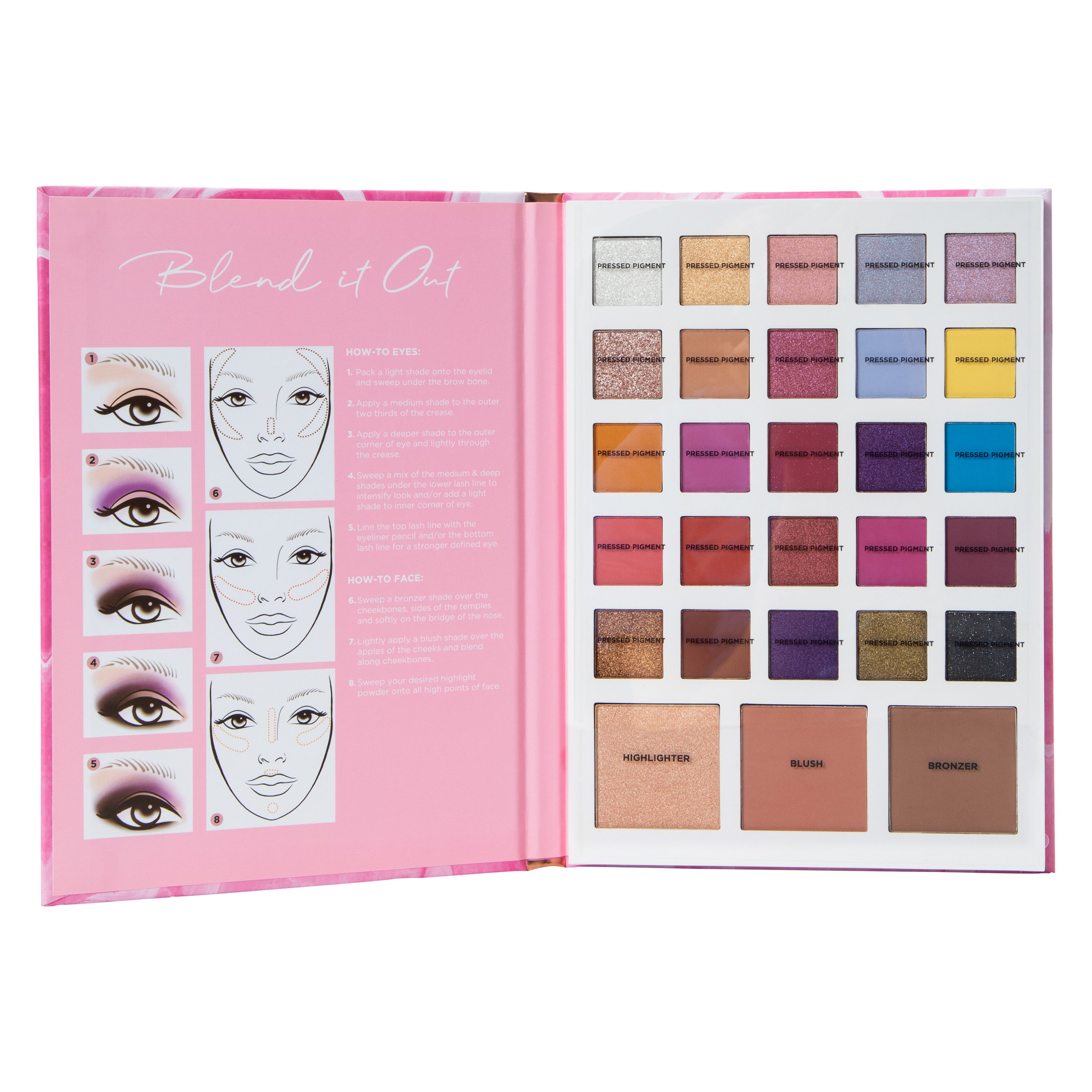 Profusion Beauty Book Eye & Face Palette 28-Piece Set