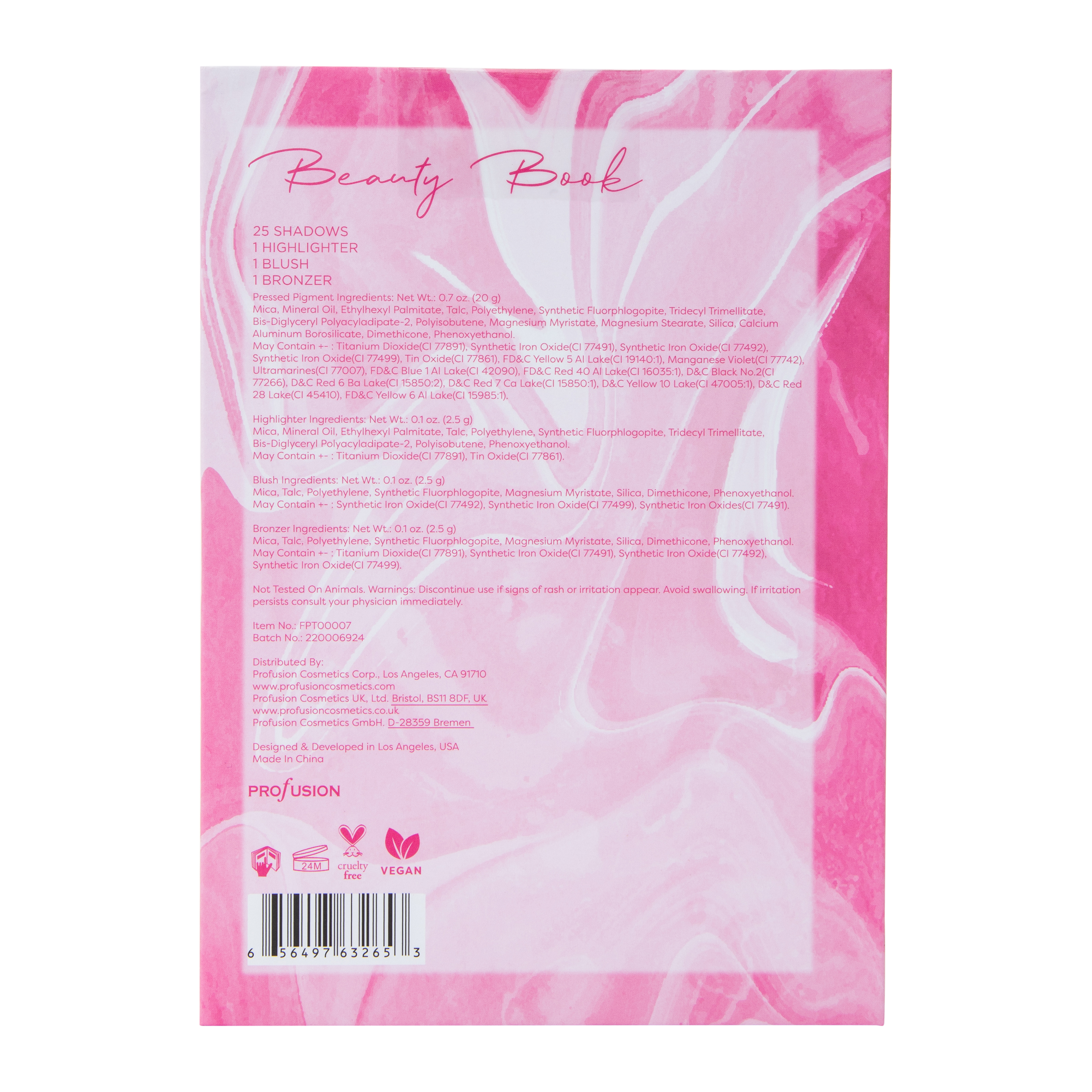 Profusion Beauty Book Eye & Face Palette 28-Piece Set