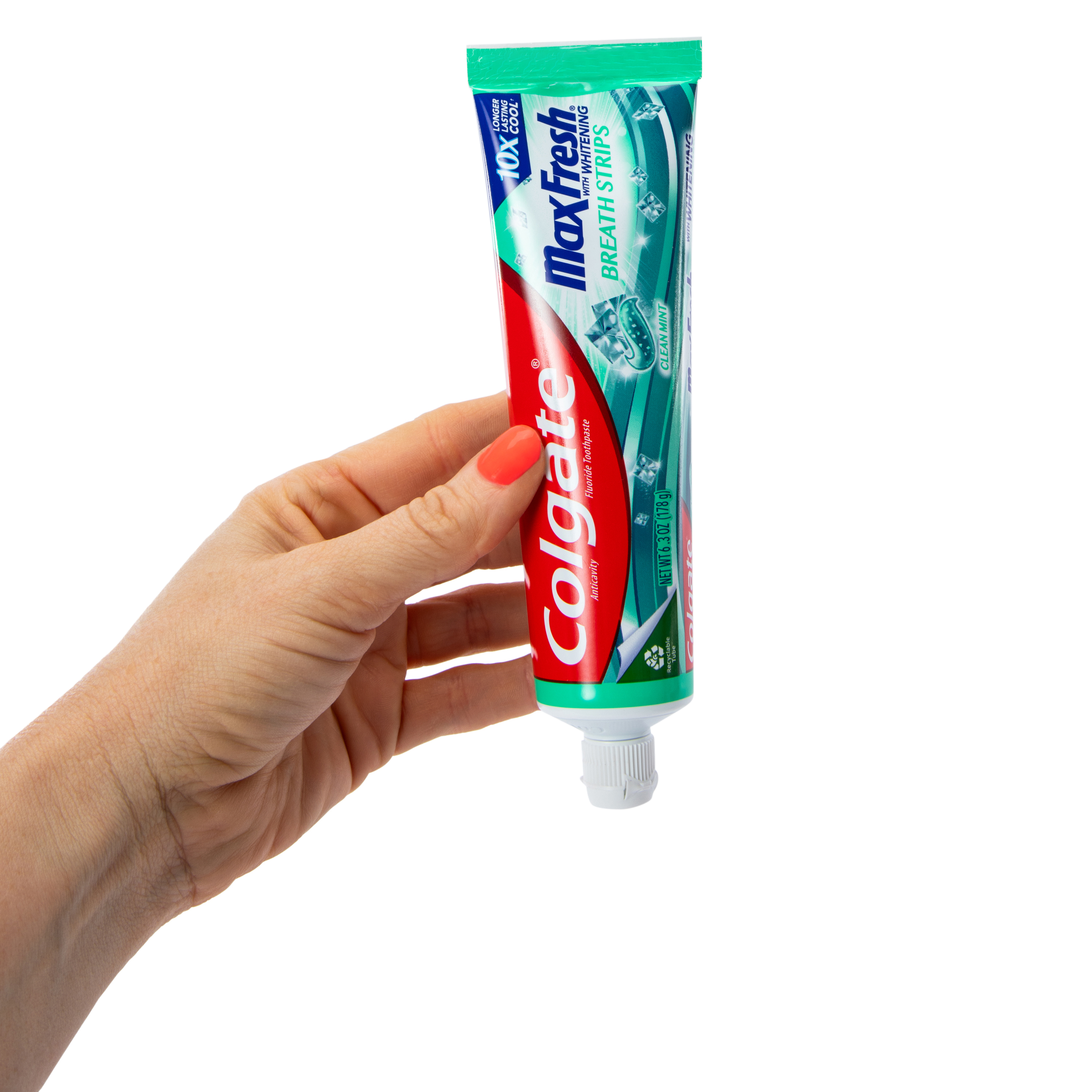 Colgate® Max Fresh® Toothpaste With Mini Whitening Breath Strips 6.3oz