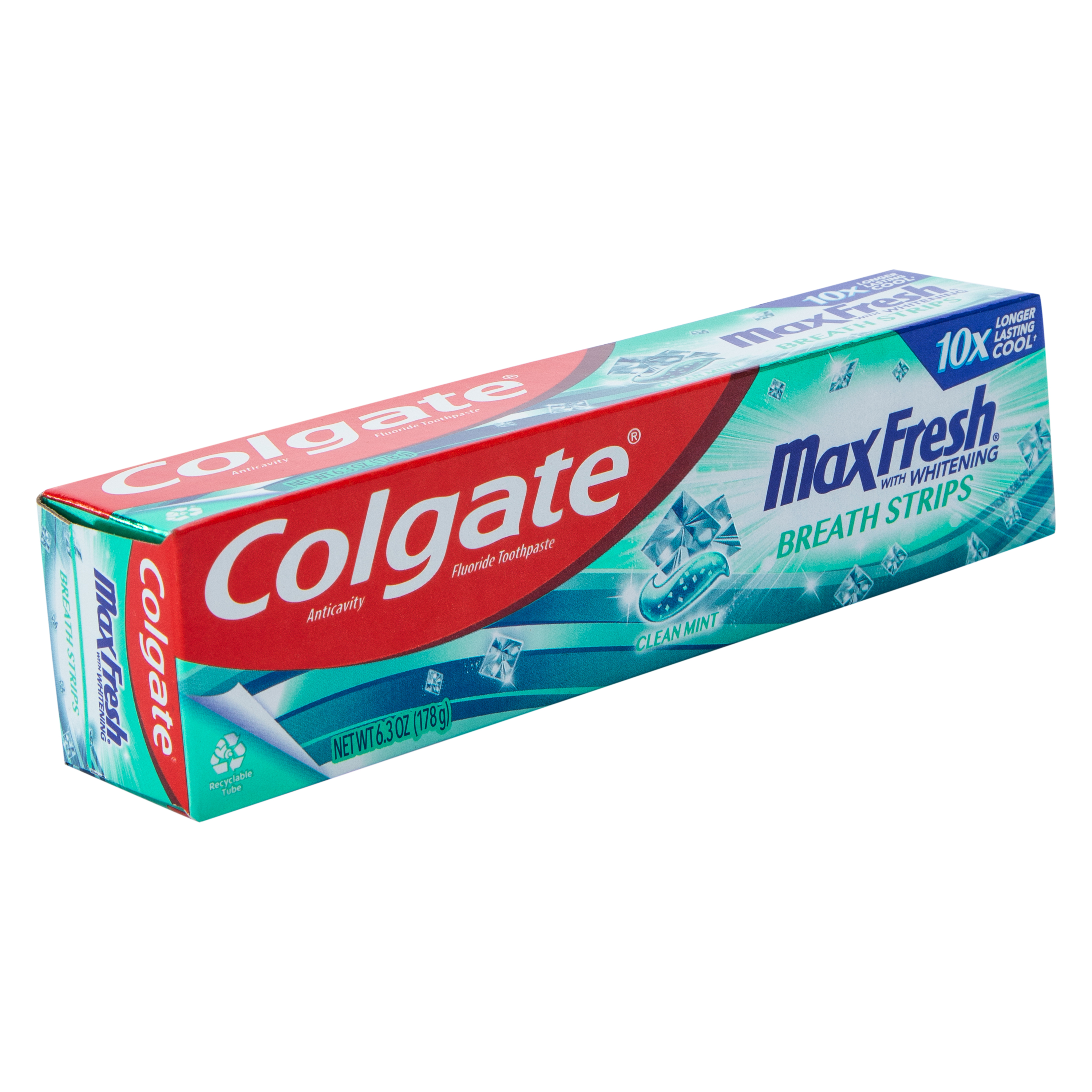 Colgate® Max Fresh® Toothpaste With Mini Whitening Breath Strips 6.3oz