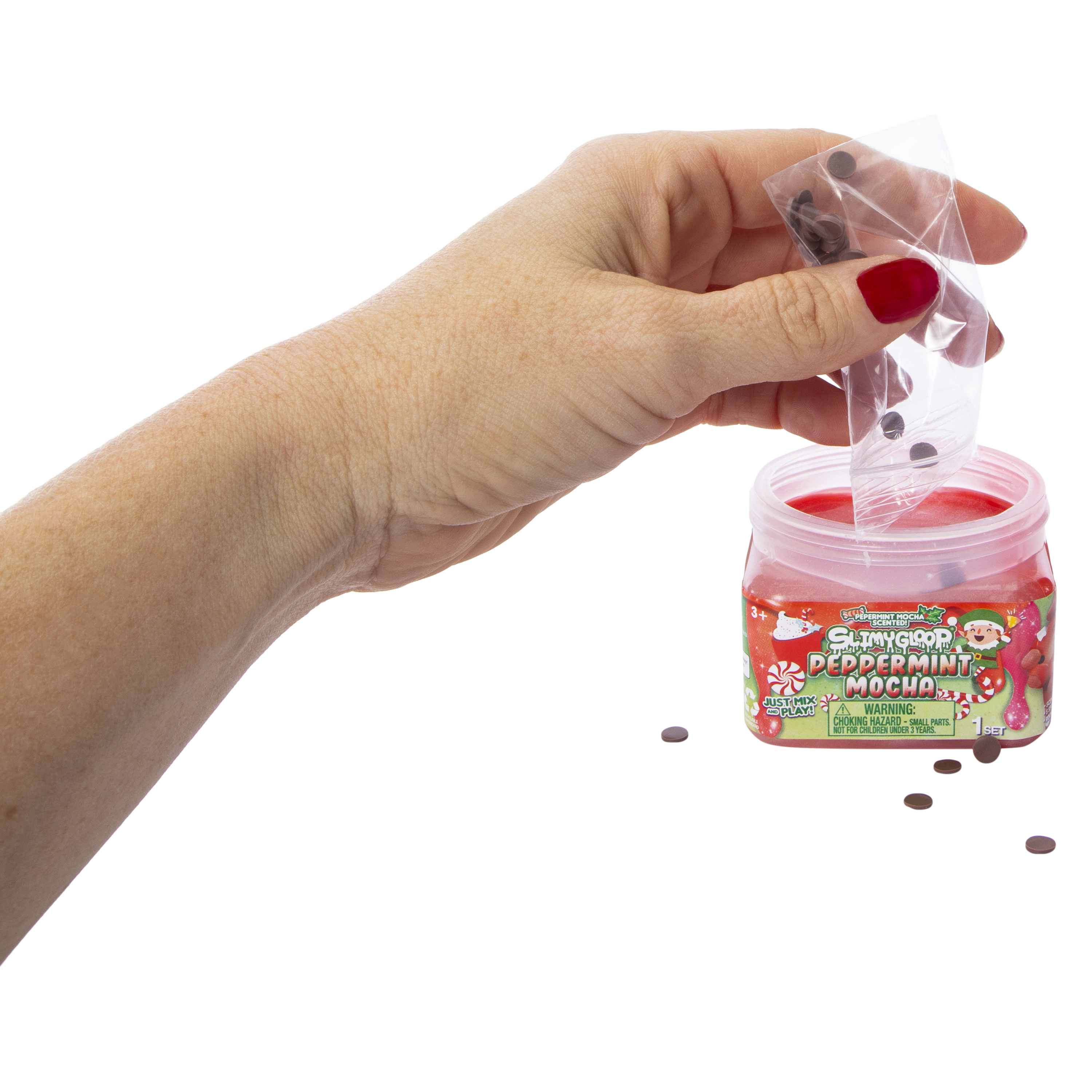 Slimygloop® Holiday Scented Premade Slime - Peppermint Mocha