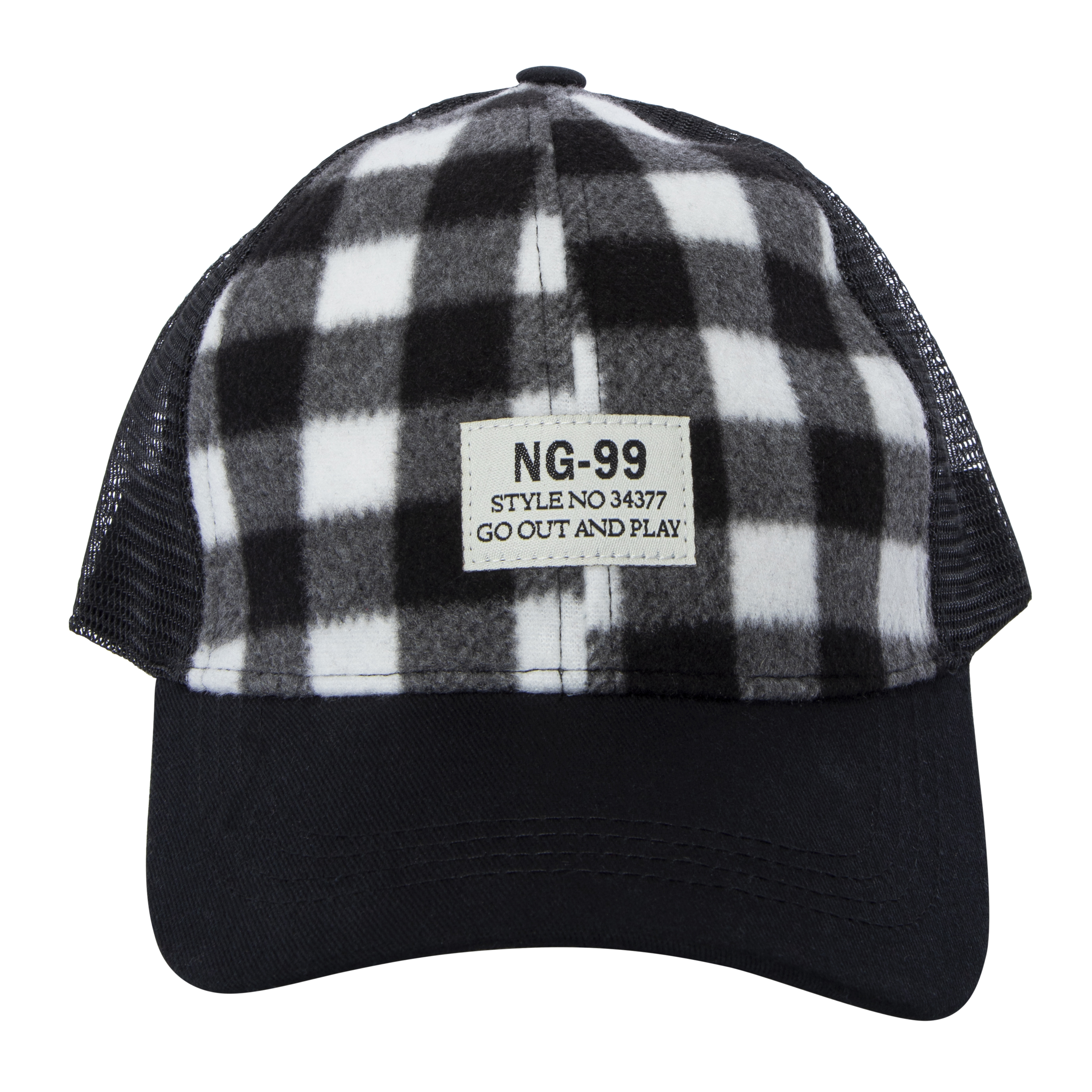Plaid Flannel Trucker Hat
