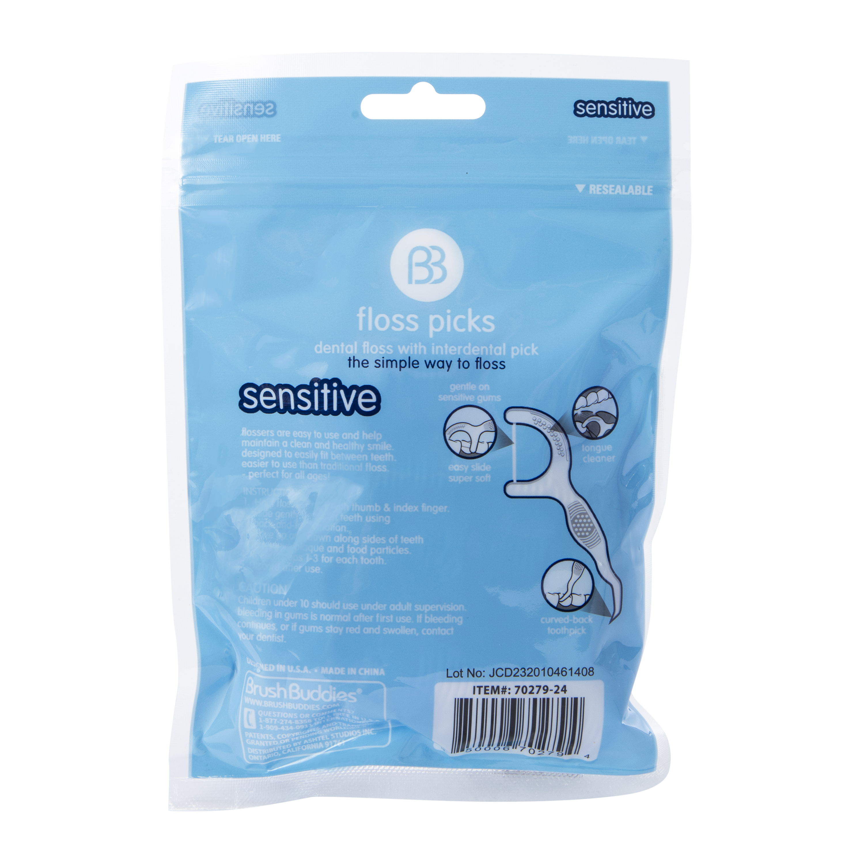 BB Disposable Floss Picks, 75-Count