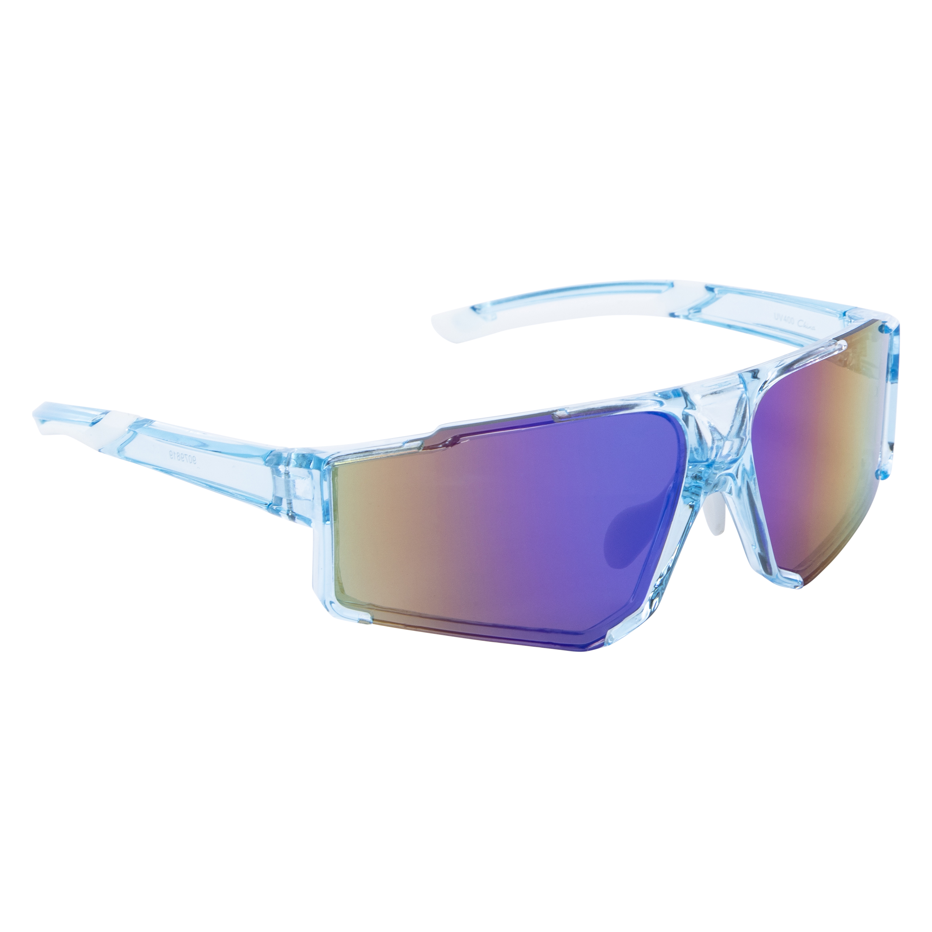 Mens Rimless Sport Wrap Sunglasses