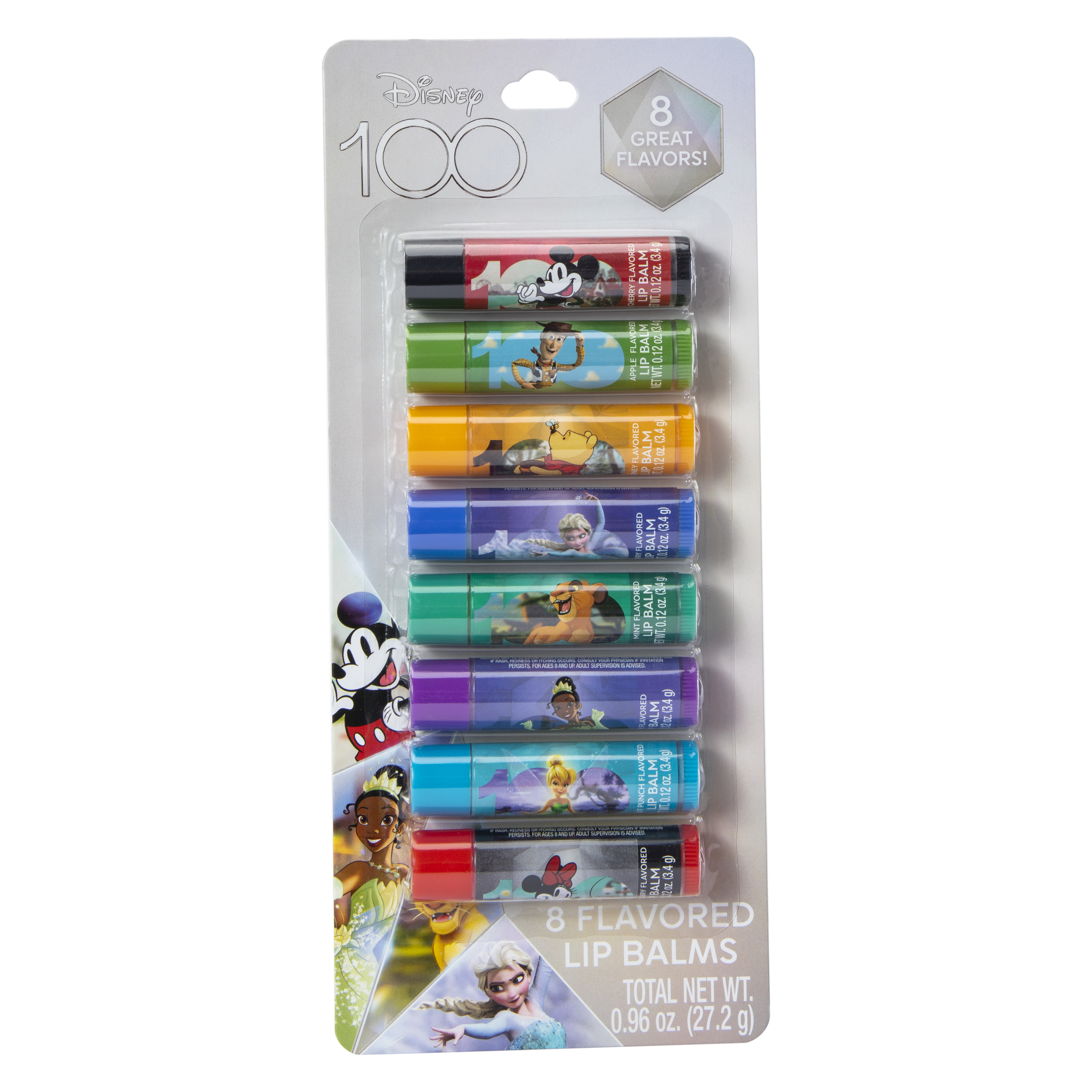 Disney 100 Flavored Lip Balms 8-Count