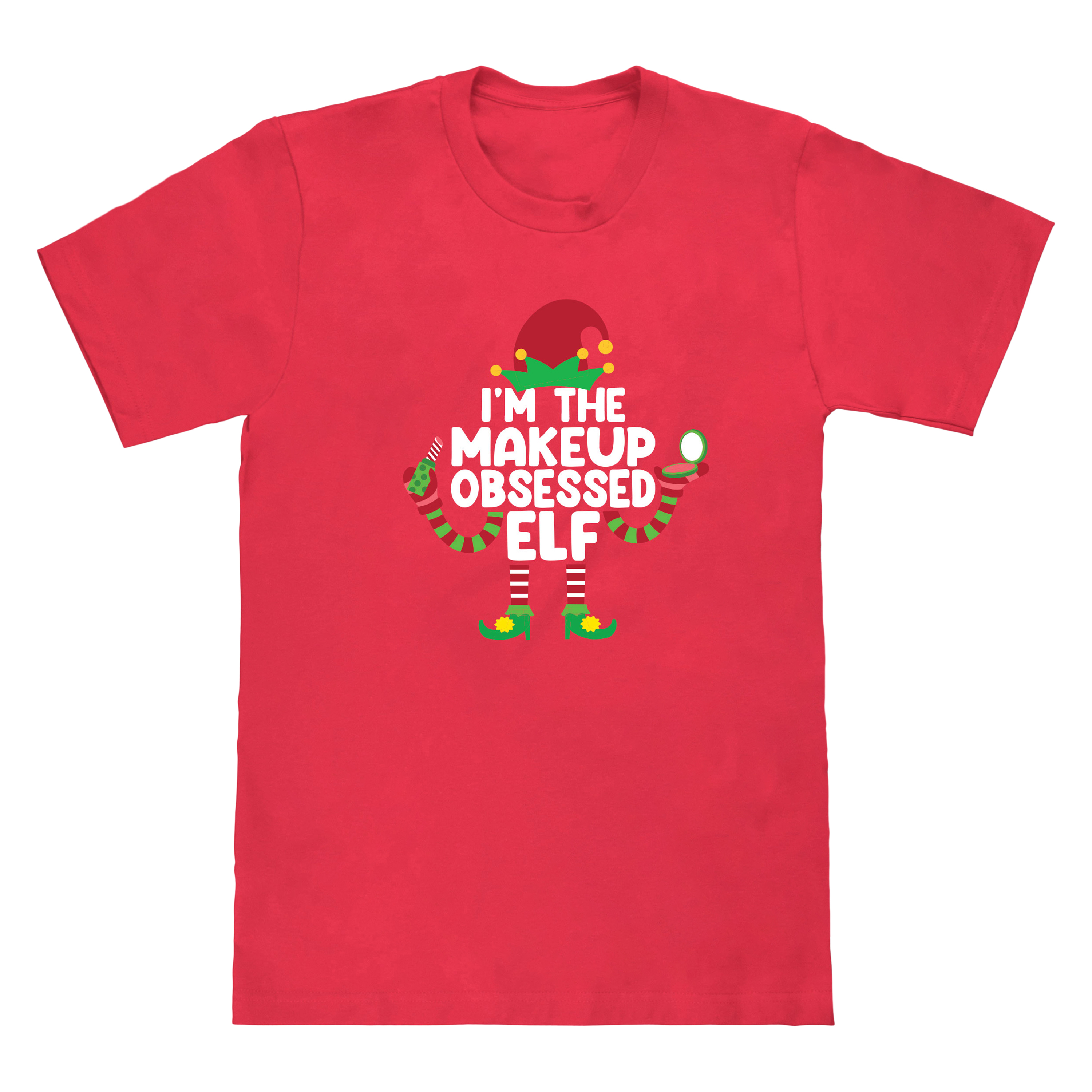 Makeup Obsessed Elf Christmas Graphic Tee