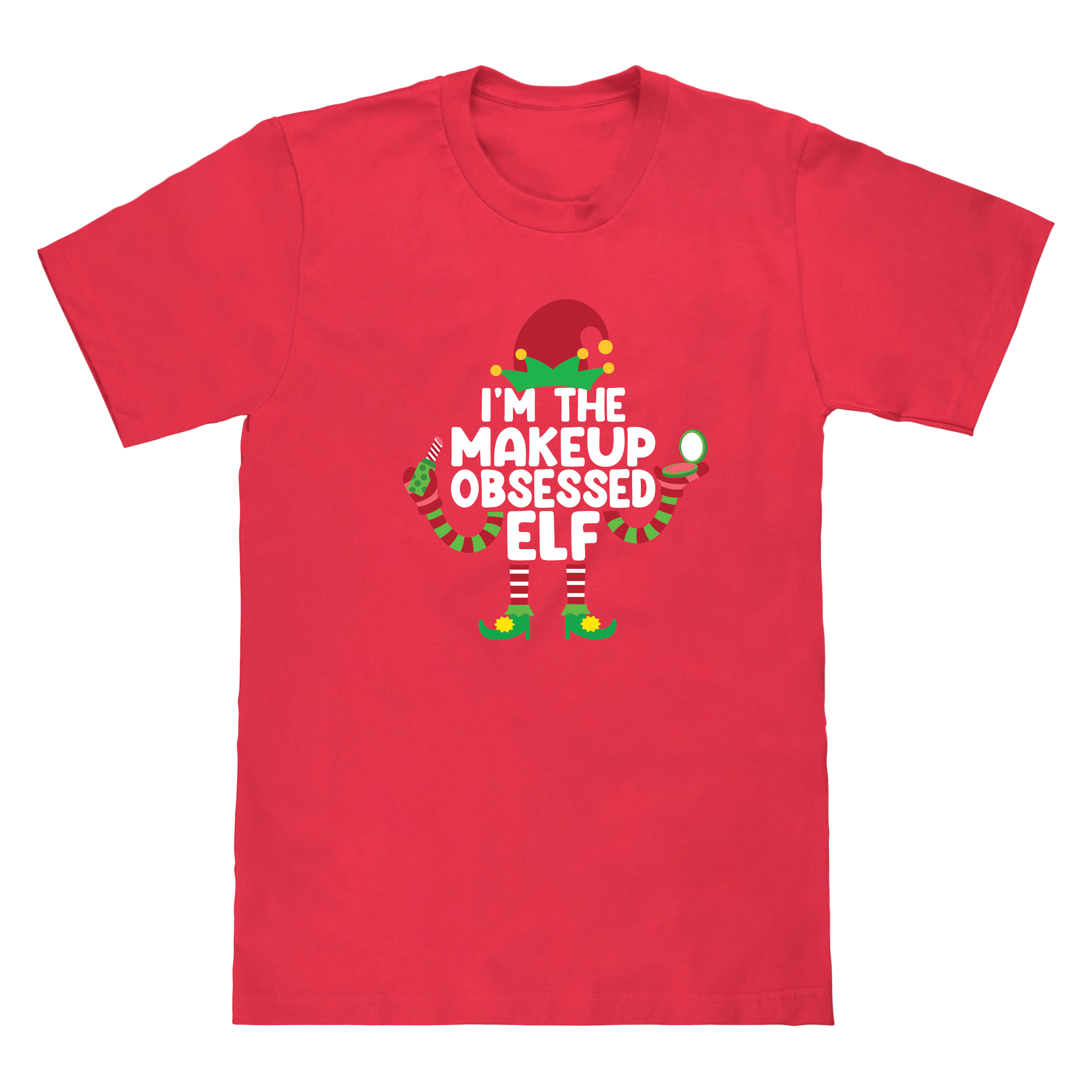 Makeup Obsessed Elf Christmas Graphic Tee