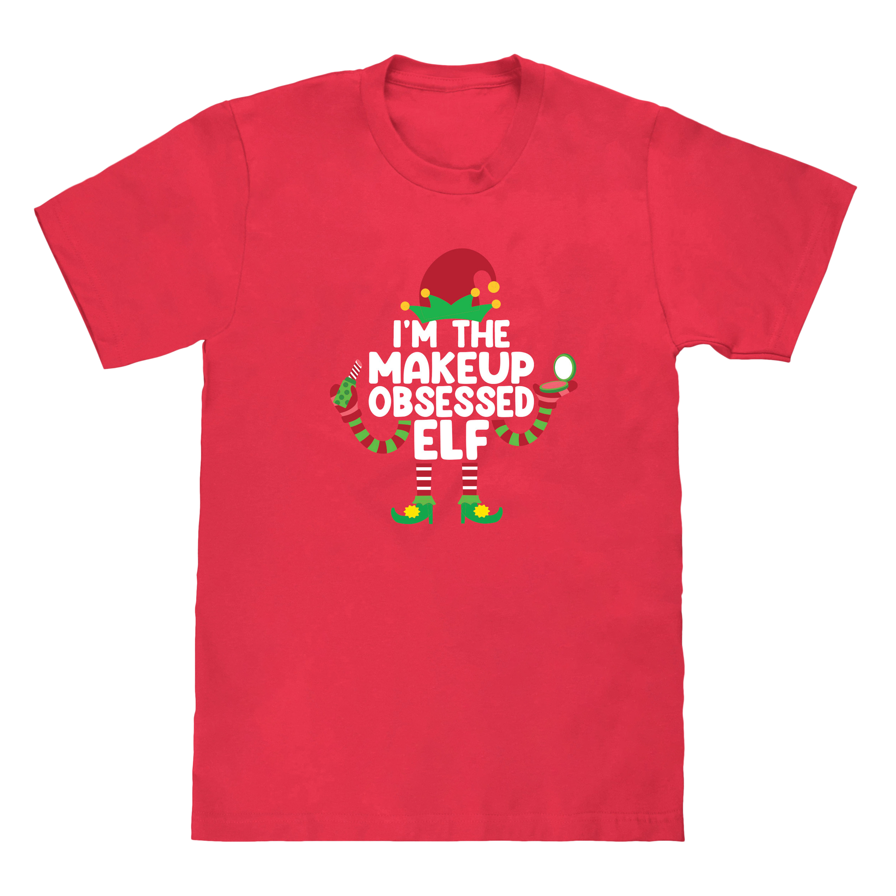 Makeup Obsessed Elf Christmas Graphic Tee