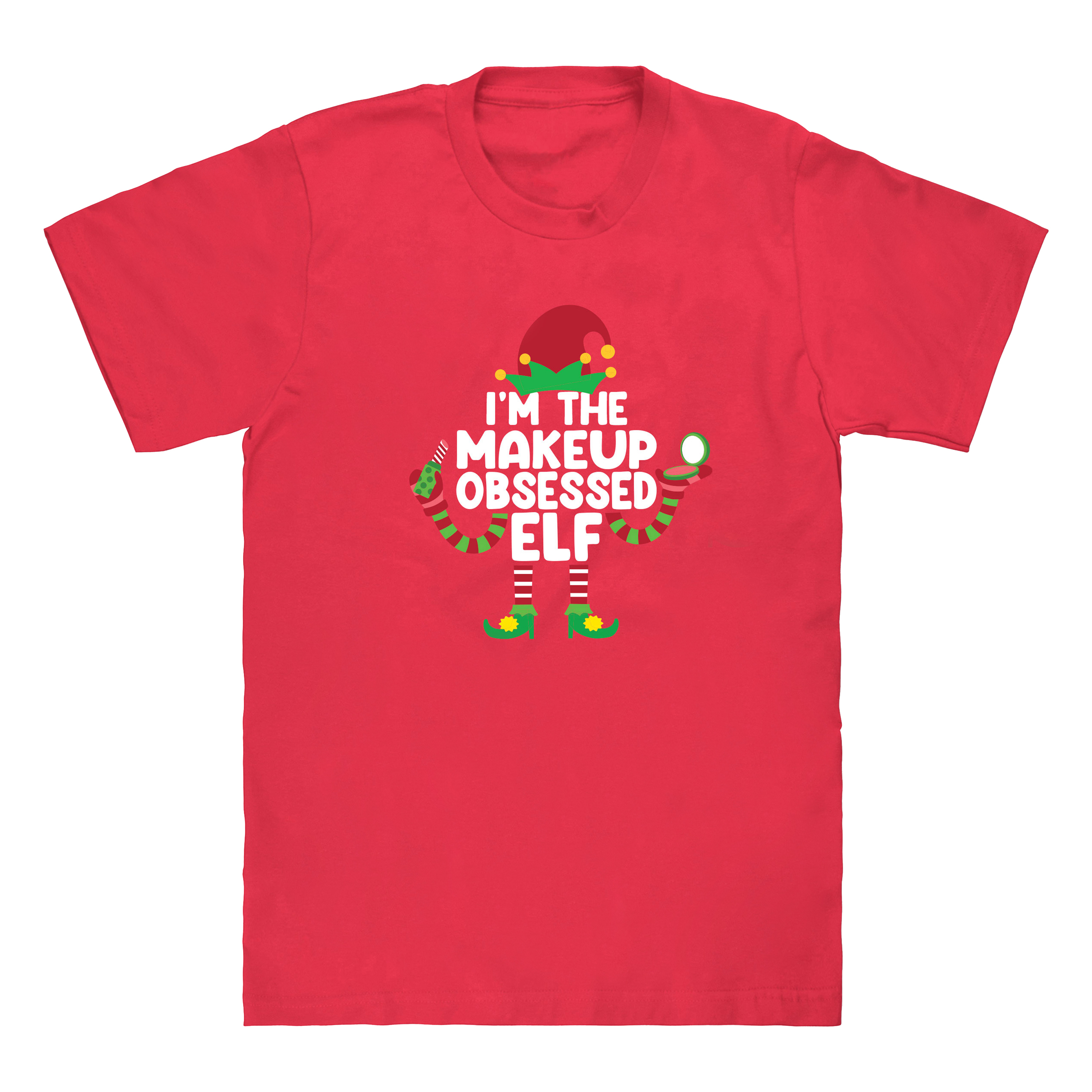 Makeup Obsessed Elf Christmas Graphic Tee