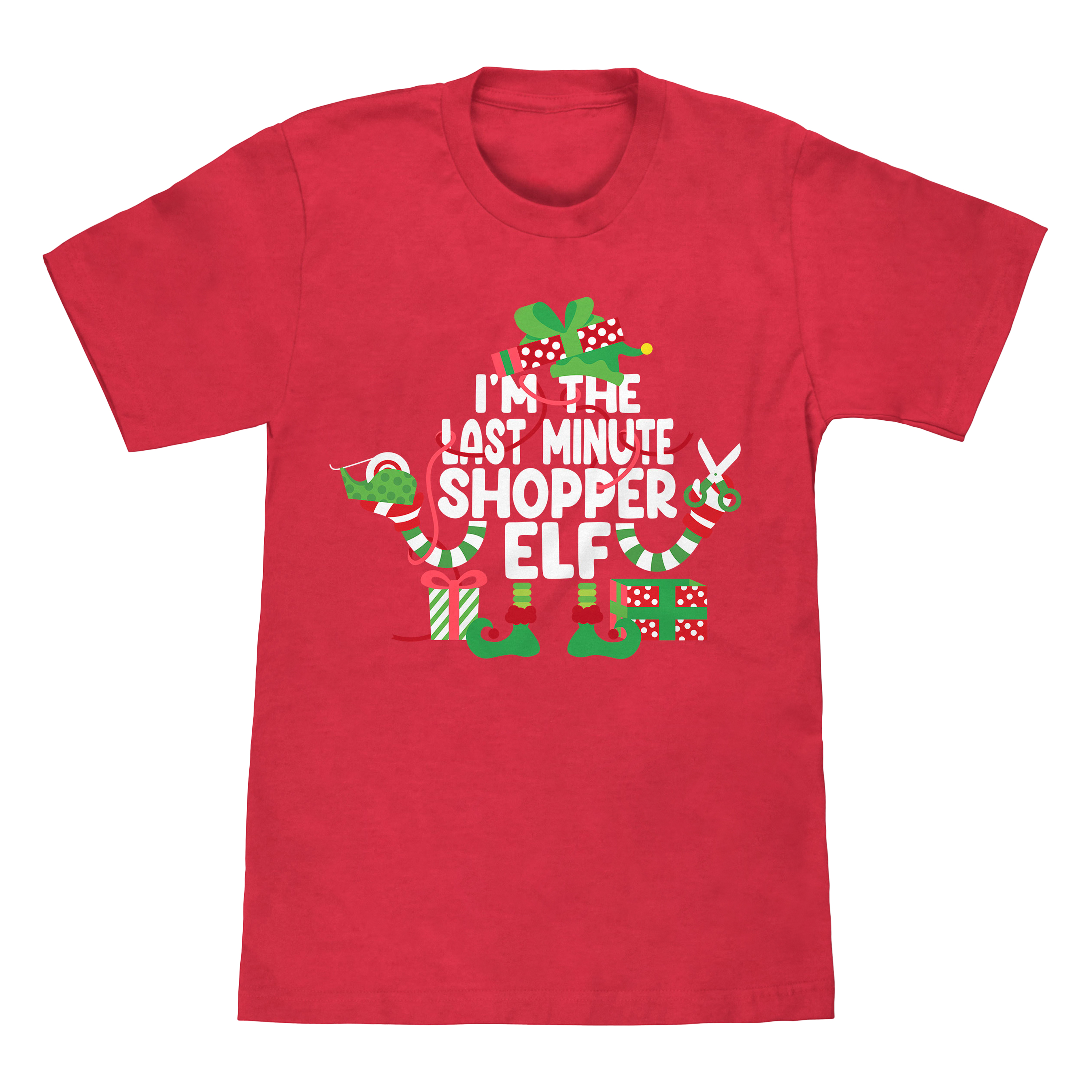 Shopper Elf Family Christmas Graphic Tee