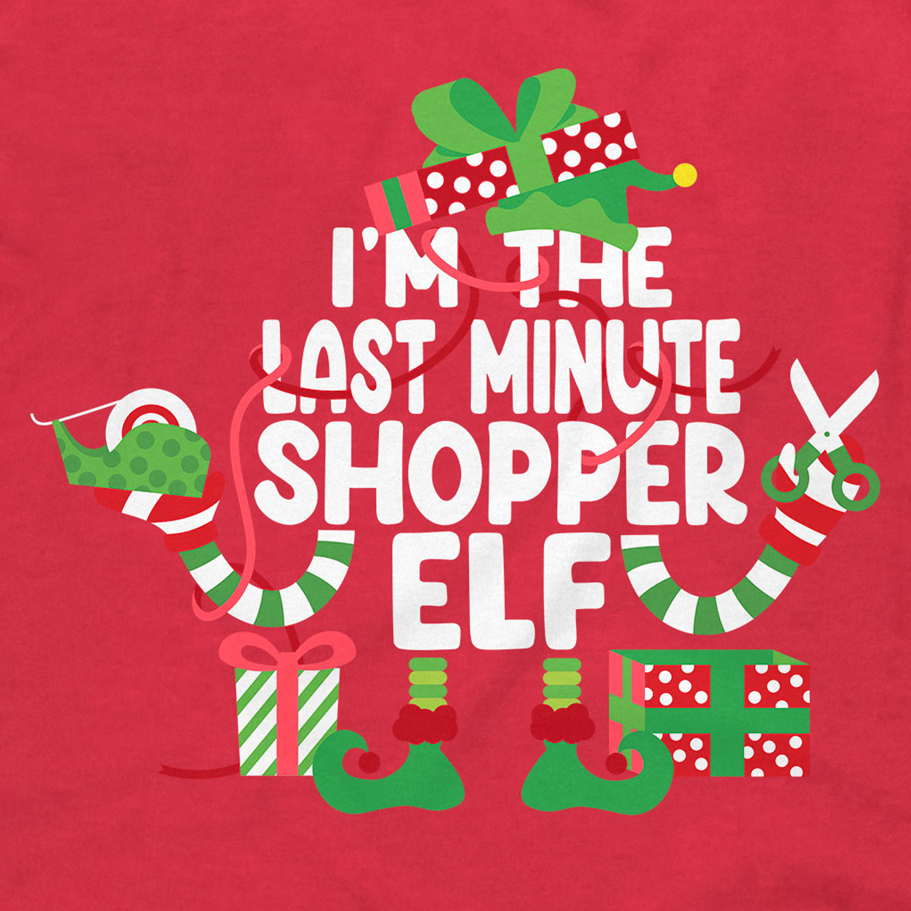 Shopper Elf Family Christmas Graphic Tee