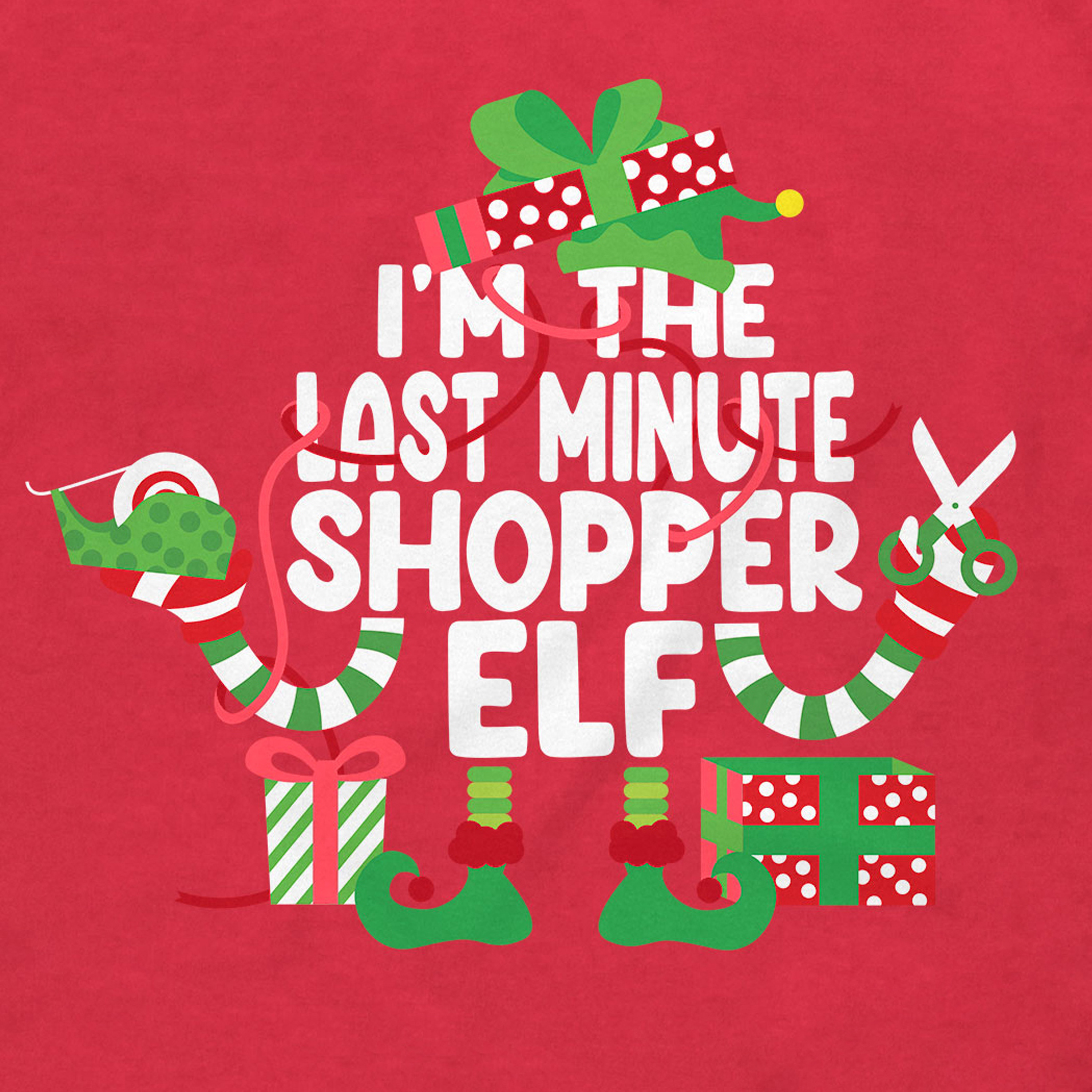 Shopper Elf Family Christmas Graphic Tee