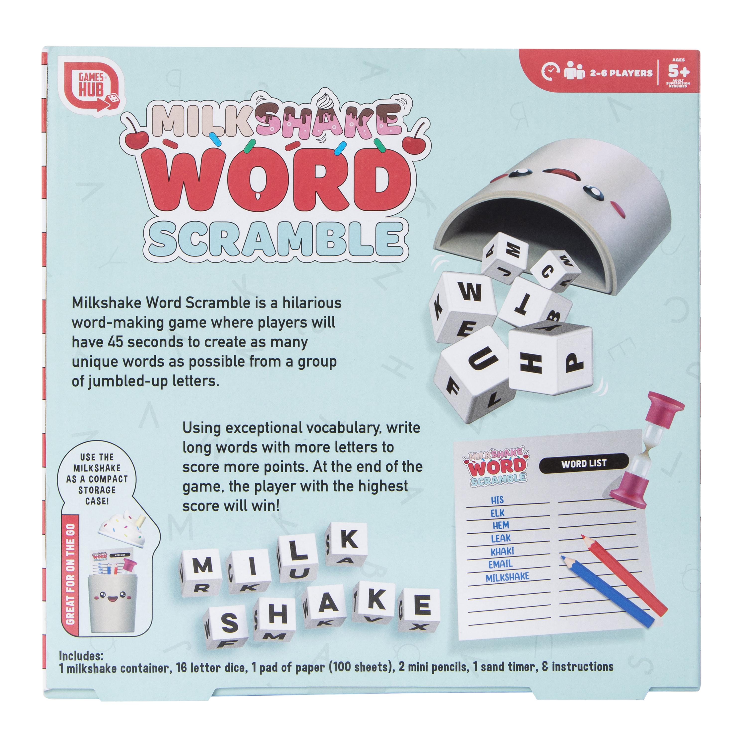 Milkshake Word Scramble Game