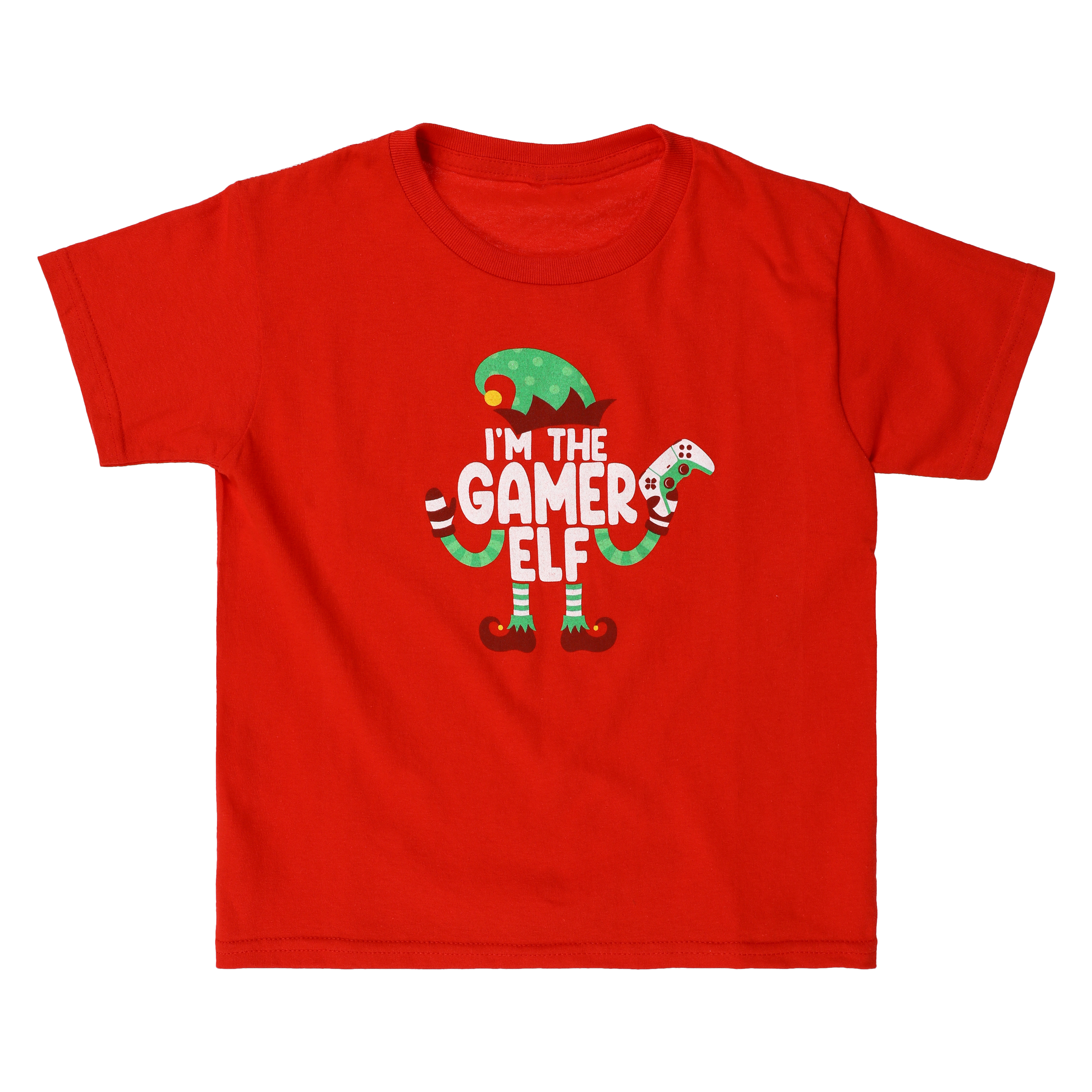 Kid's Gamer Elf Family Christmas Graphic Tee