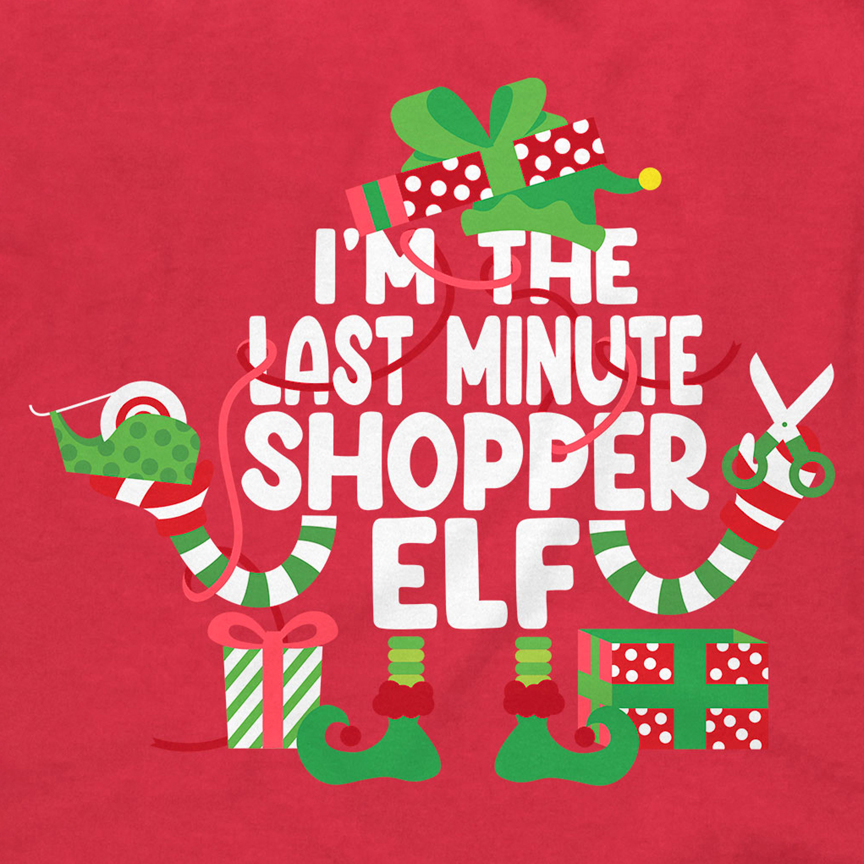 Shopper Elf Family Christmas Graphic Tee