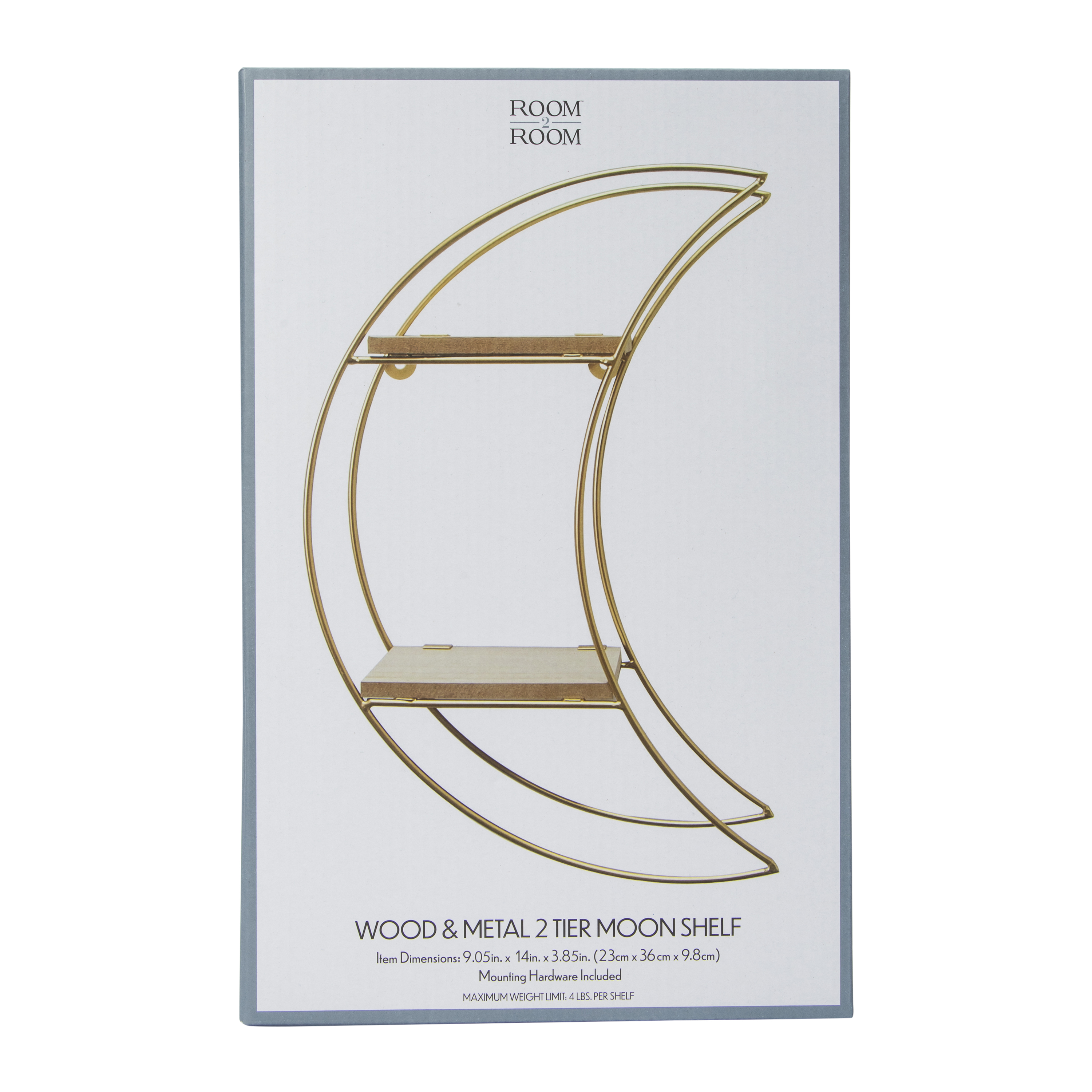Metal Moon Shelf 9.05in X 14in