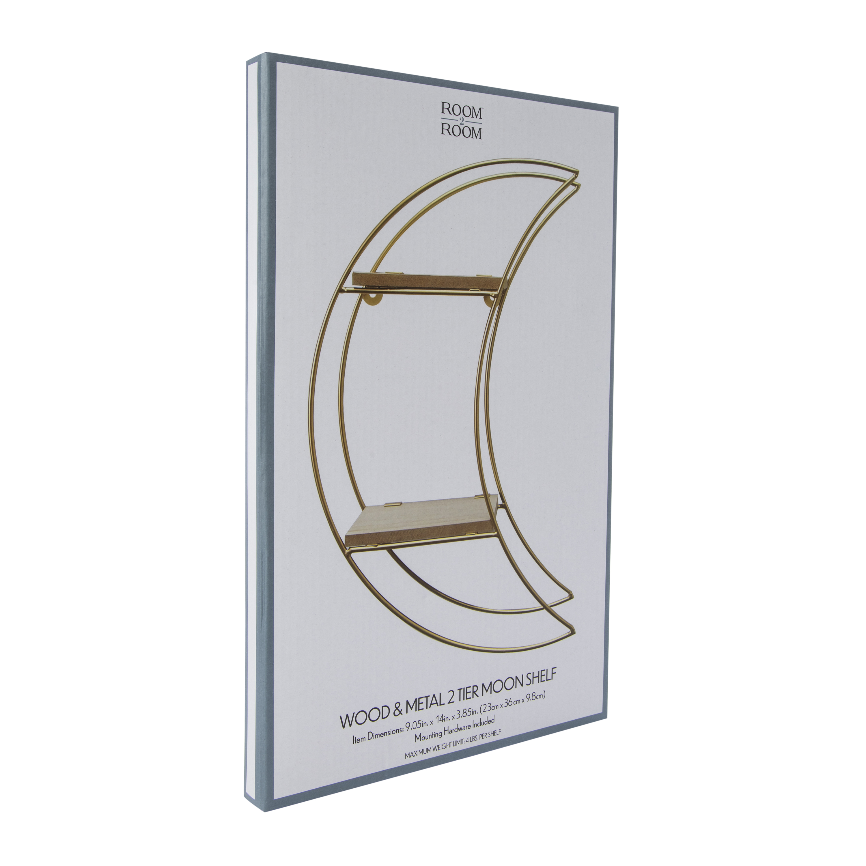Metal Moon Shelf 9.05in X 14in