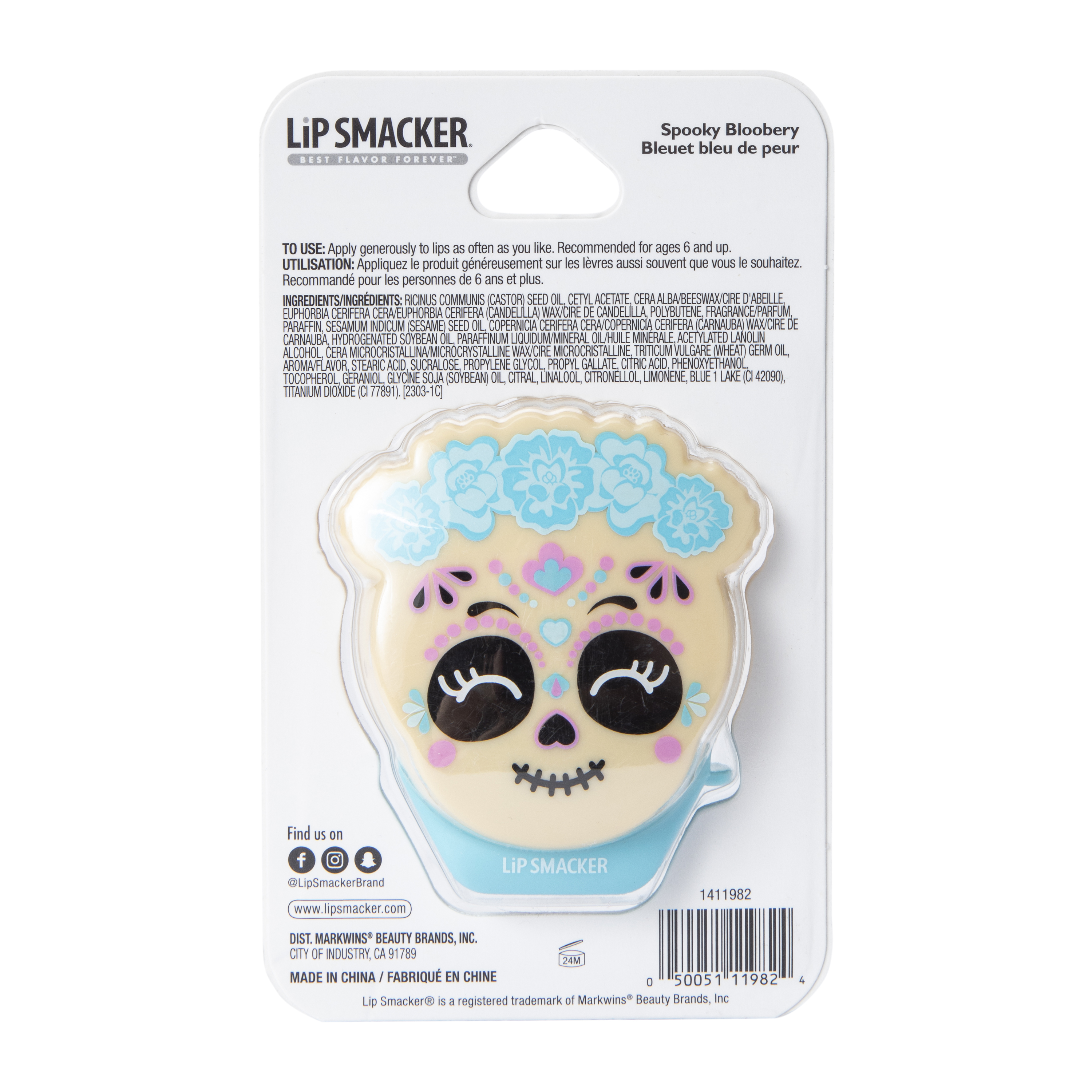 Lip Smacker® Spooky Blooberry Dia De Los Muertos Lip Balm