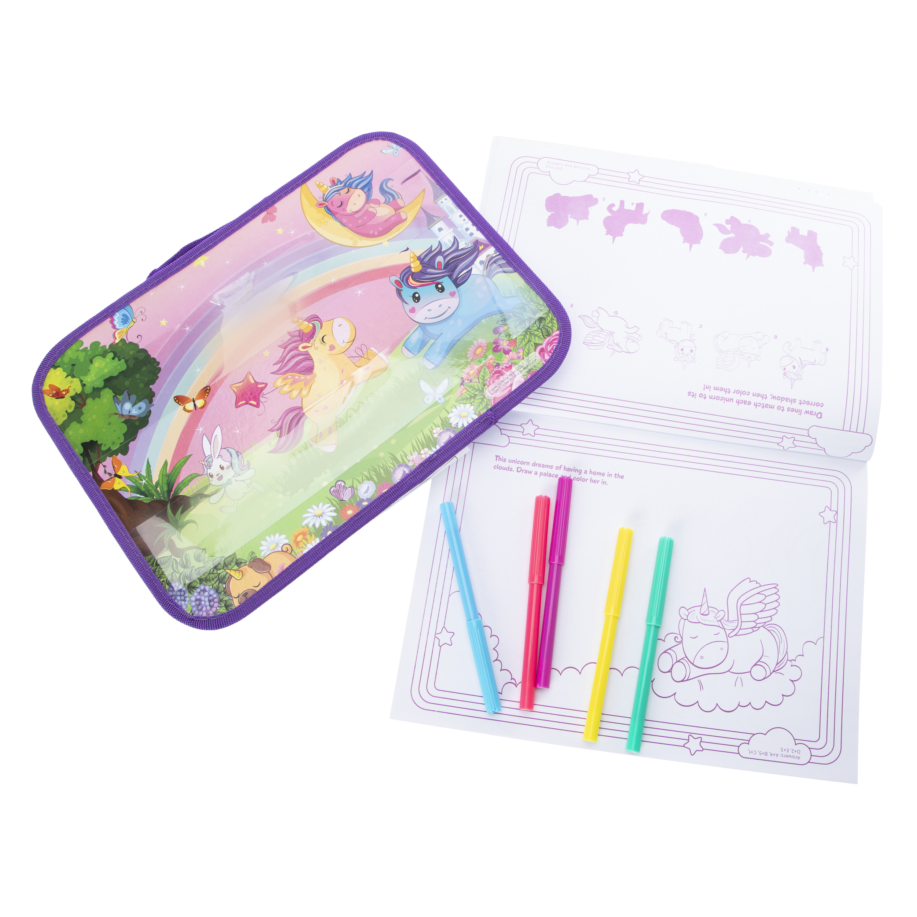 Unicorns & Friends Color & Activity Set With Lap Desk