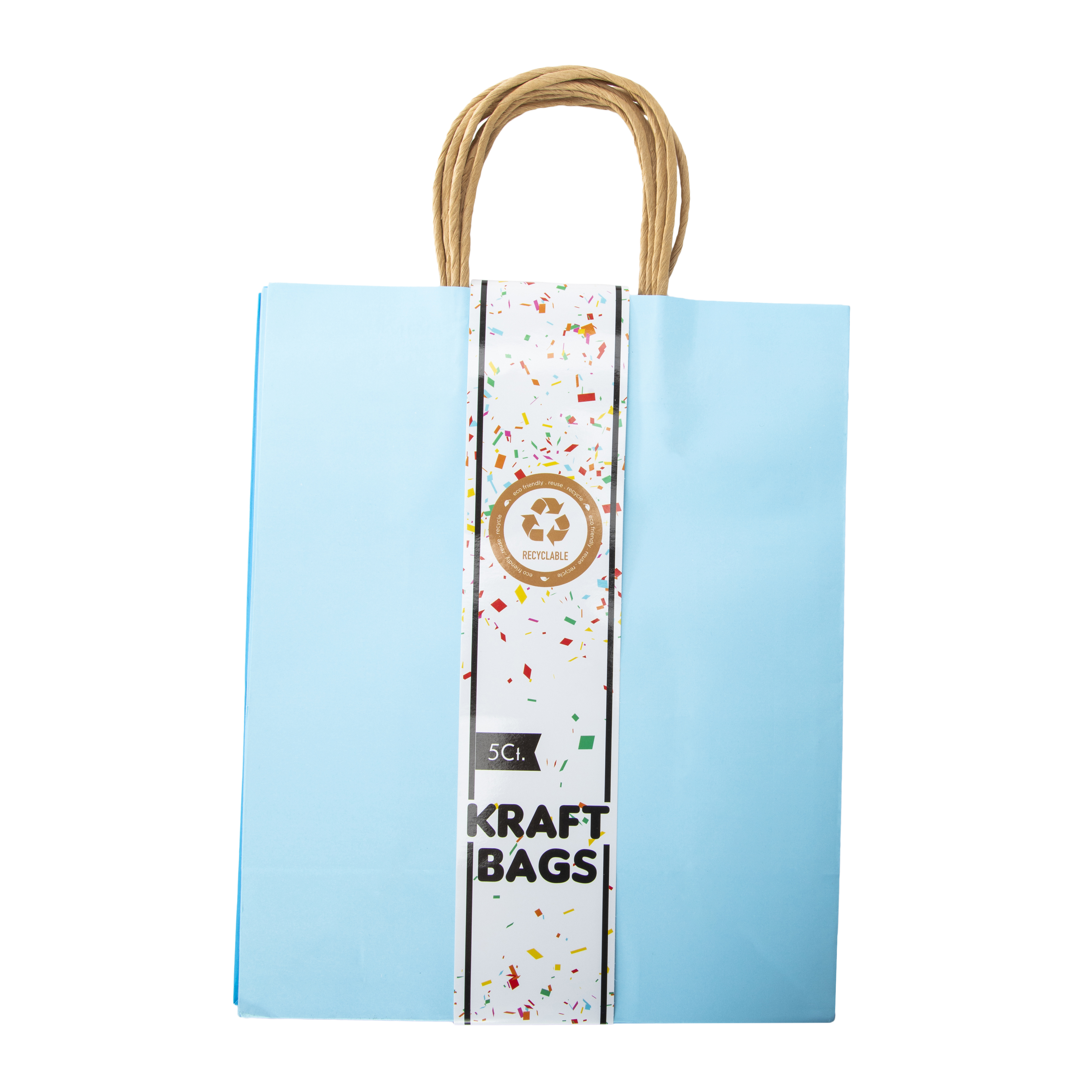 Recyclable Eco-Friendly Large Gift Bags 5-Count