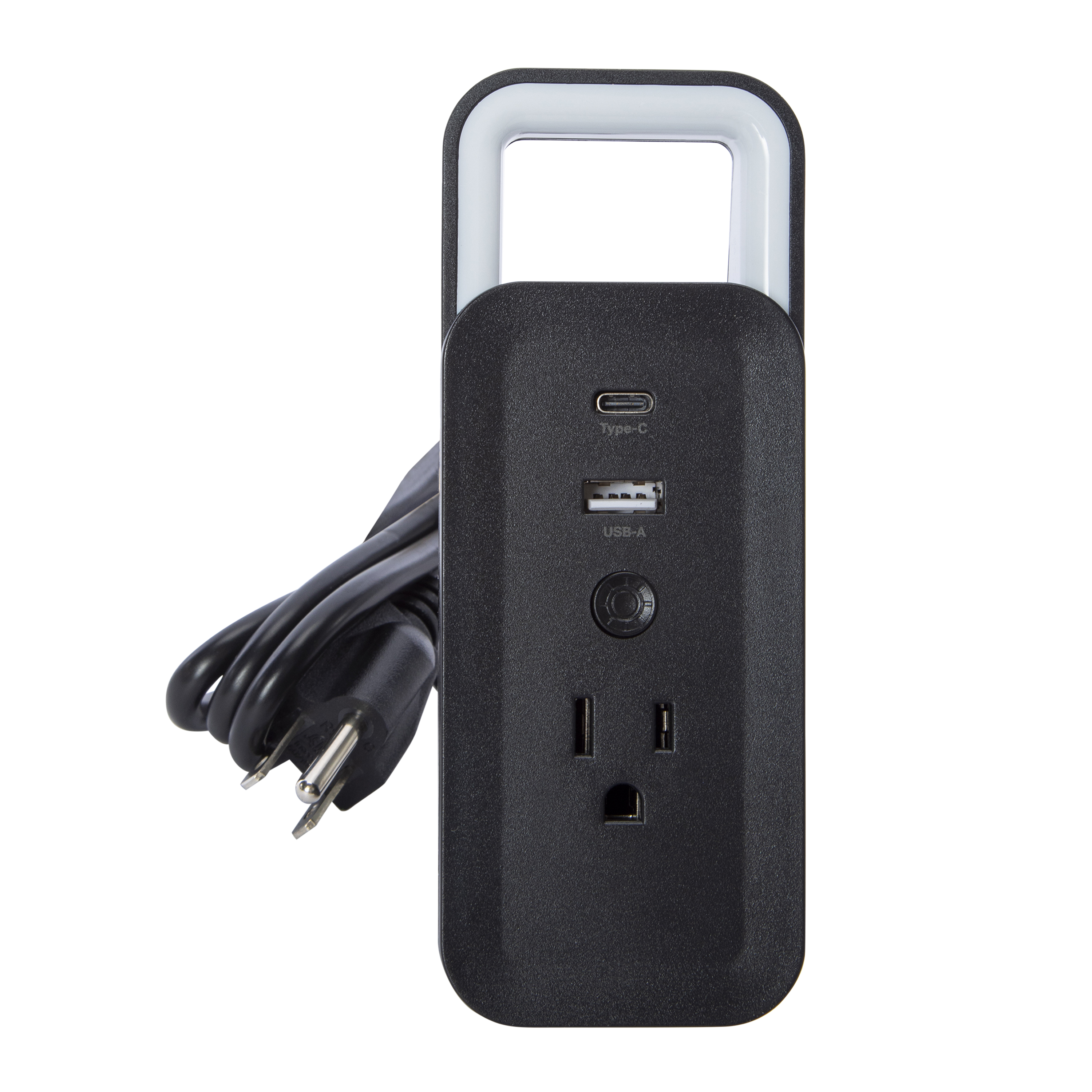 12W 3-In-1 Desktop Charging Station With Light - Black